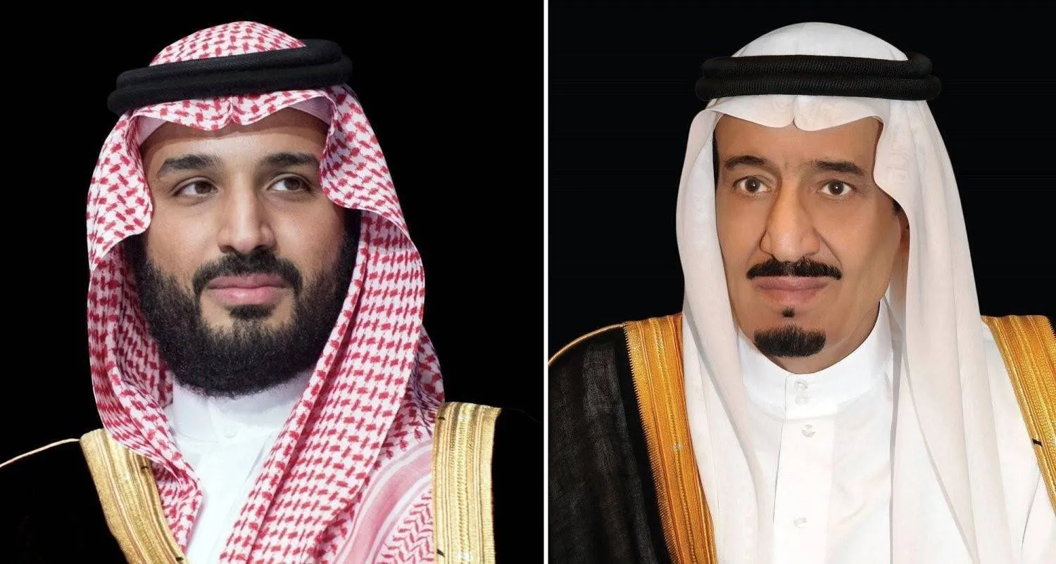 خادم الحرمين الشريفين الملك سلمان بن عبد العزيز وولي العهد الأمير محمد بن سلمان (واس)
