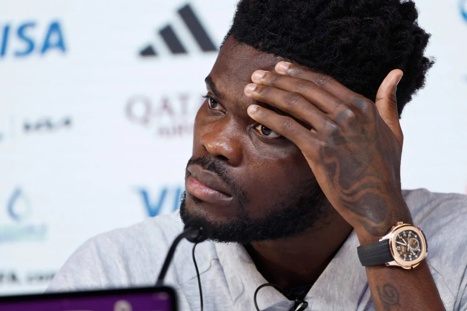 لاعب الوسط الغاني توماس بارتي (أ.ف.ب)