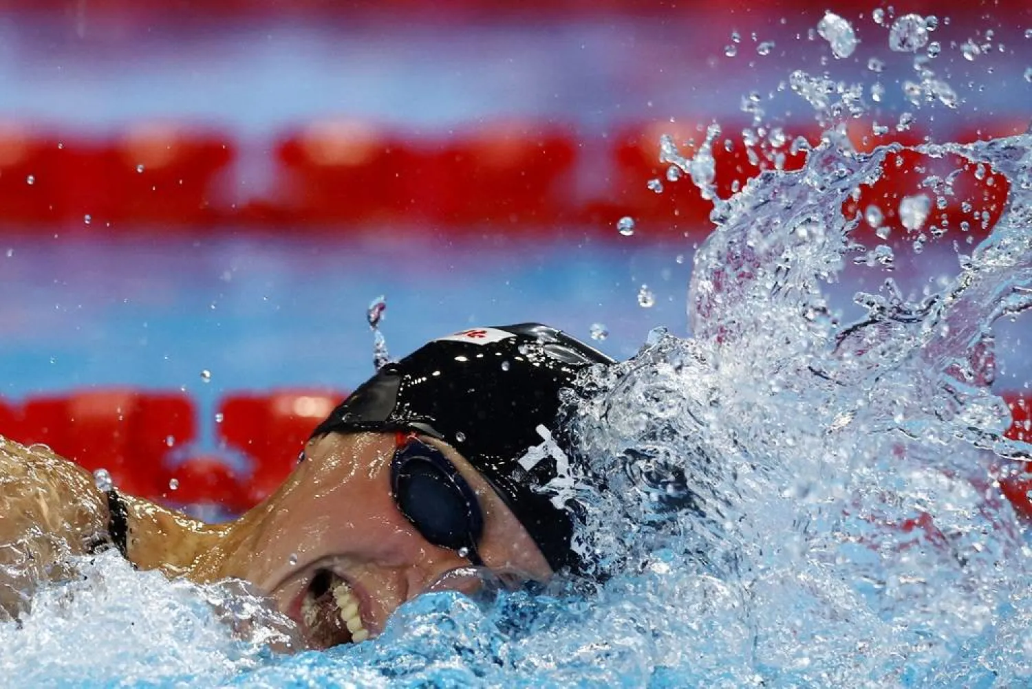  Swimming - World Aquatics Championships - Women 1500m Freestyle Final - World Aquatics Championships Arena, Singapore - July 29, 2025 Katie Ledecky of the US in action during the final. (Reuters)