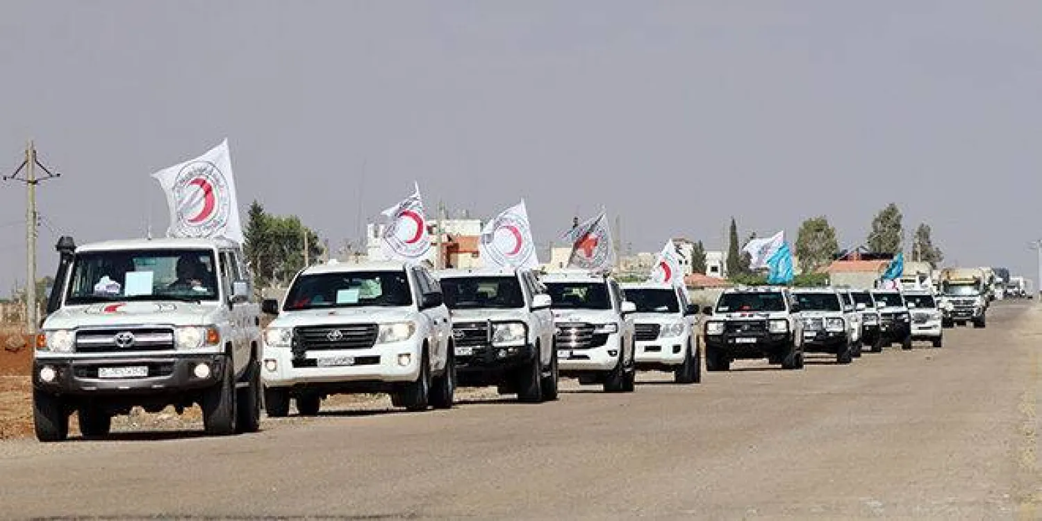 قافلة مساعدات خامسة إلى بصرى الشام تمهيداً لإدخالها إلى السويداء (سانا)