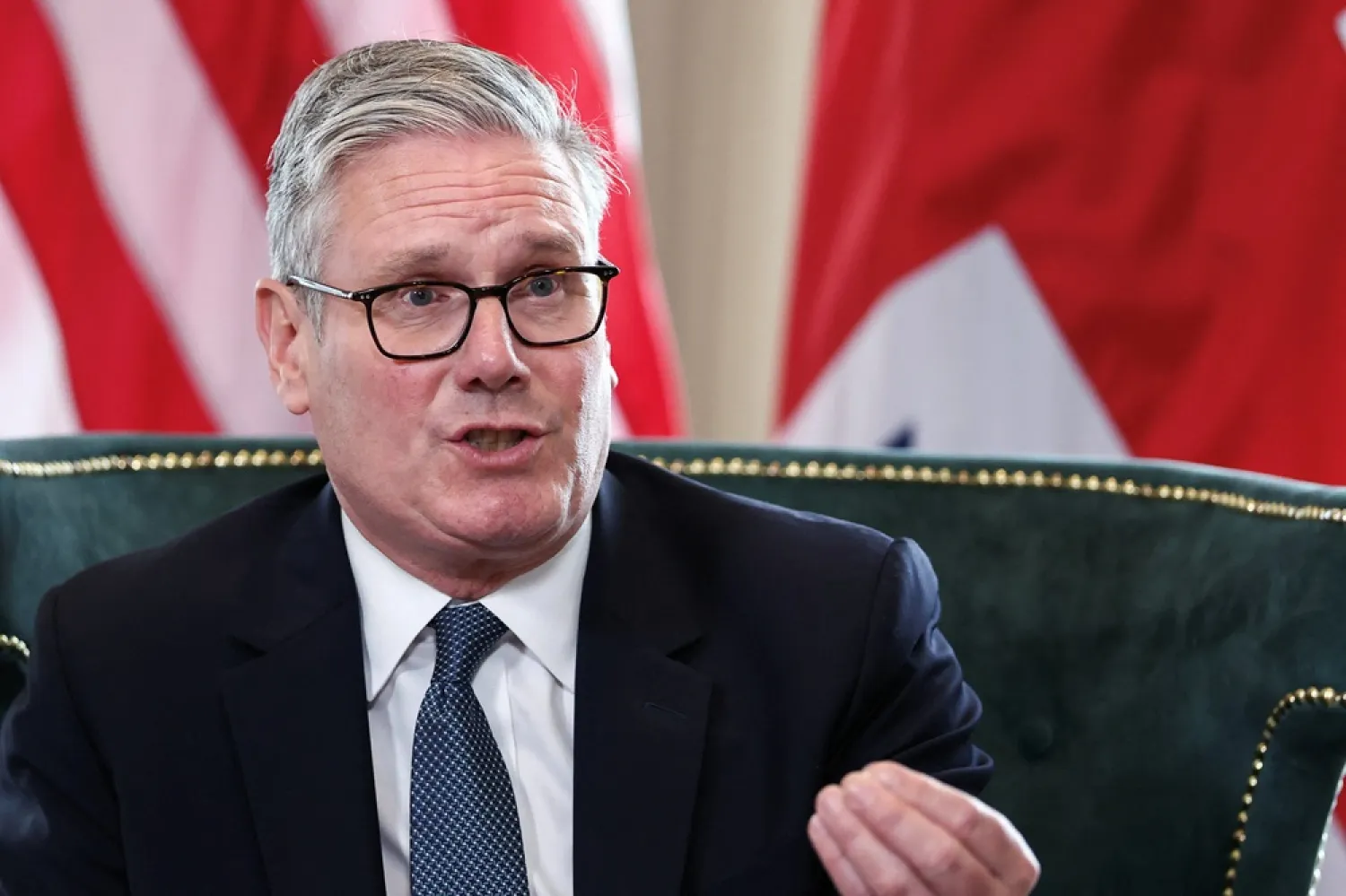 British Prime Minister Keir Starmer and US President Donald Trump (not pictured) hold a bilateral meeting at Trump Turnberry golf course in Turnberry, Scotland, Britain, July 28, 2025. (Reuters) 