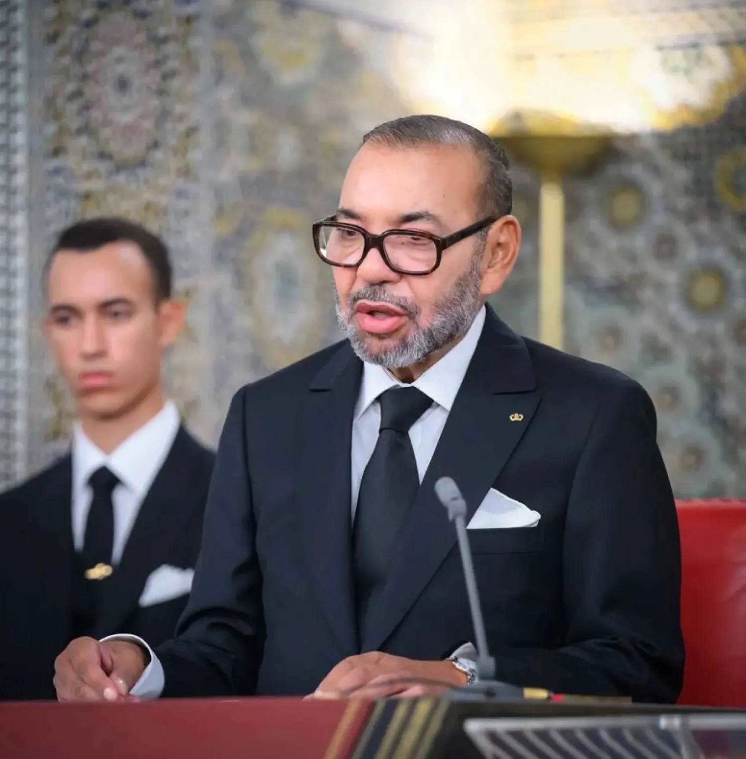 The Moroccan monarch delivering his speech on the occasion of Throne Day (MAP). 