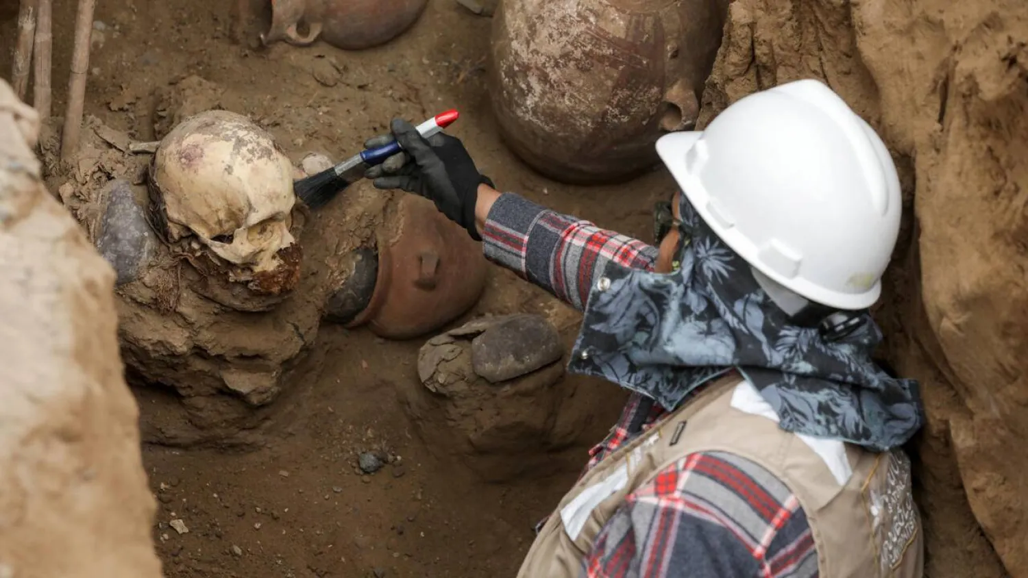 Lima, a city with over 10 million inhabitants, is home to more than500 archaeological sites. CONNIE FRANCE / AFP
