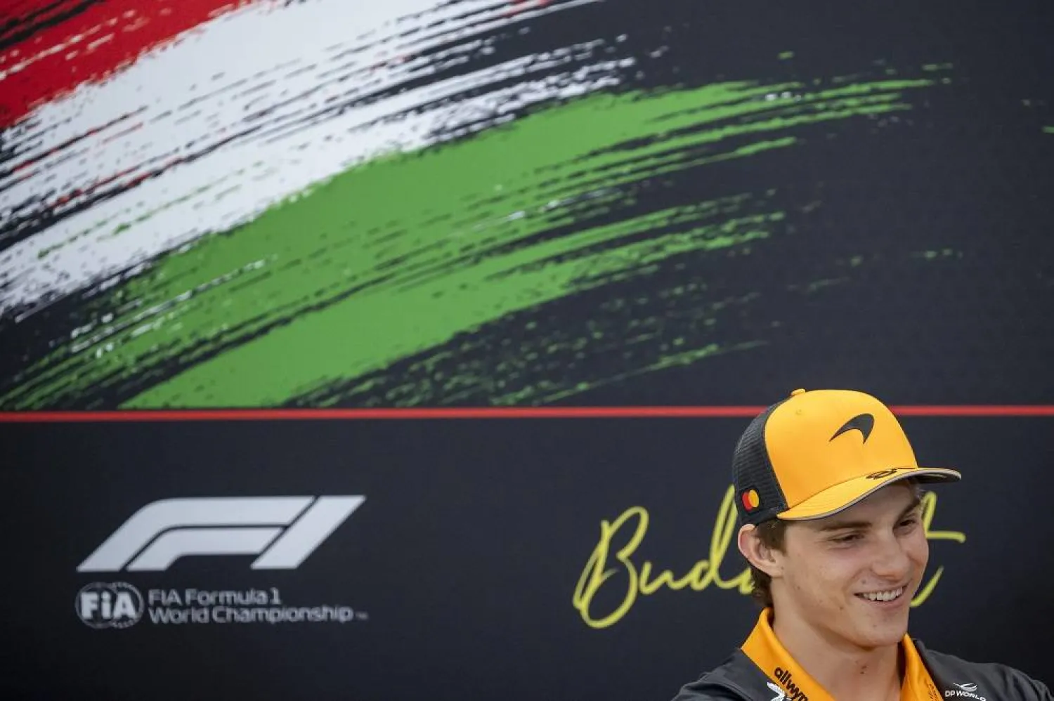 McLaren driver Oscar Piastri of Australia attends a press conference ahead of the Formula One Hungarian Grand Prix at the Hungaroring racetrack in Mogyorod near Budapest, Hungary, 31 July 2025. (EPA)