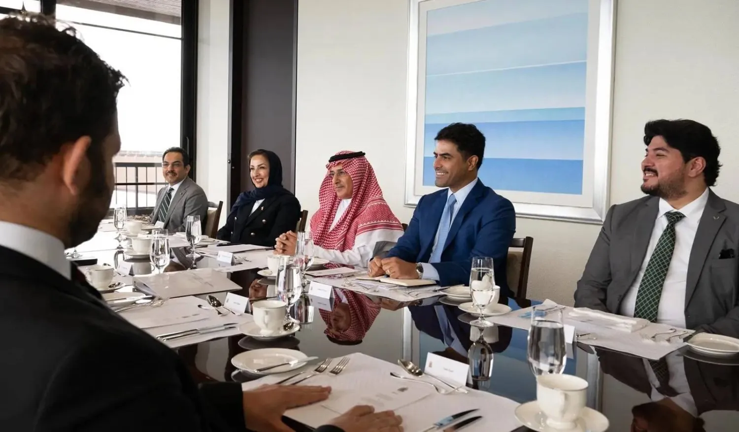 الجانب السعودي خلال جولة المشاورات السياسية في أوتاوا الخميس (واس)