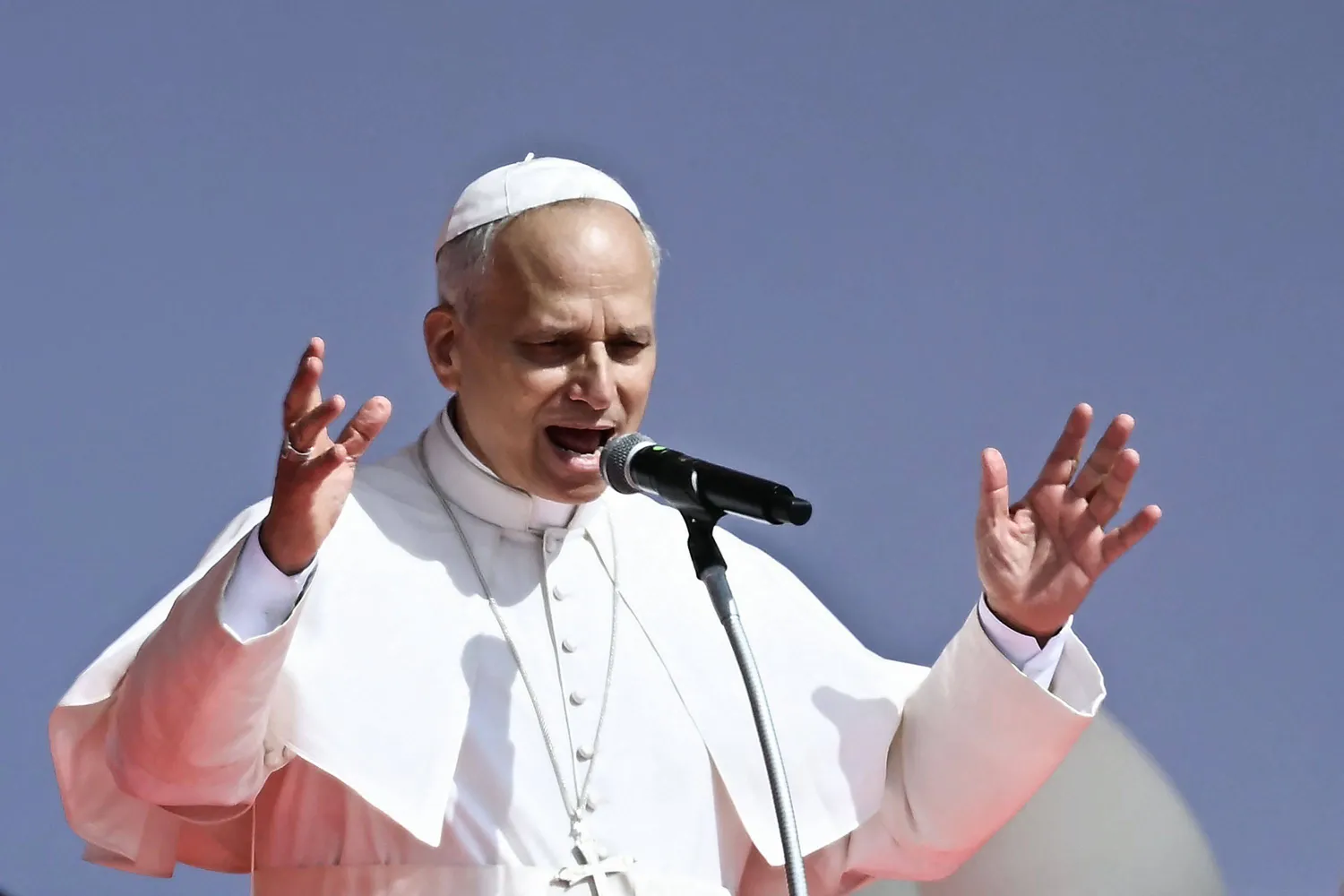 البابا ليو بابا الفاتيكان أعرب عن أسفه العميق إزاء الحرب الدائرة في قطاع غزة (أ.ف.ب)