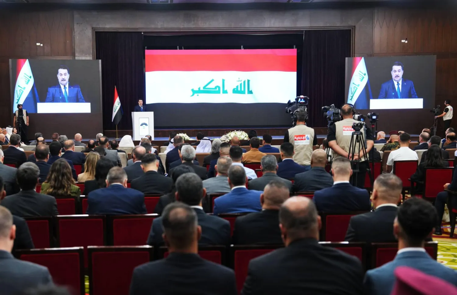 السوداني خلال كلمة في إحياء ذكرى الإبادة الإيزيدية (إعلام رئاسة الوزراء)