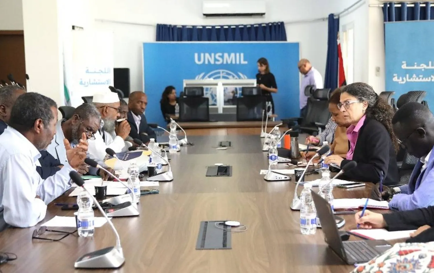 خوري مع وفد مدينة مرزق الليبية (البعثة الأممية)