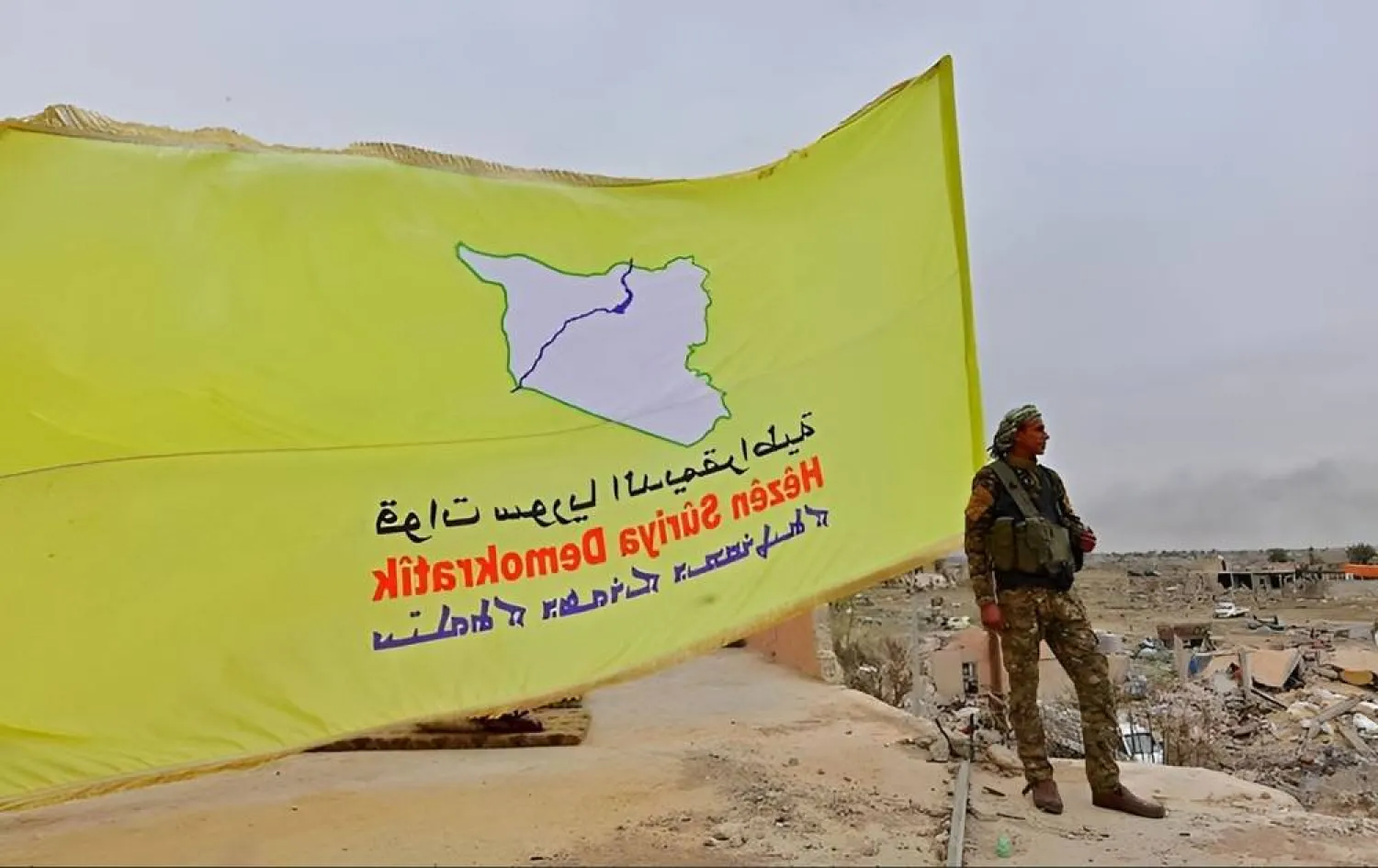 A member of the SDF in Deir Ezzor, Syria. (AFP file)