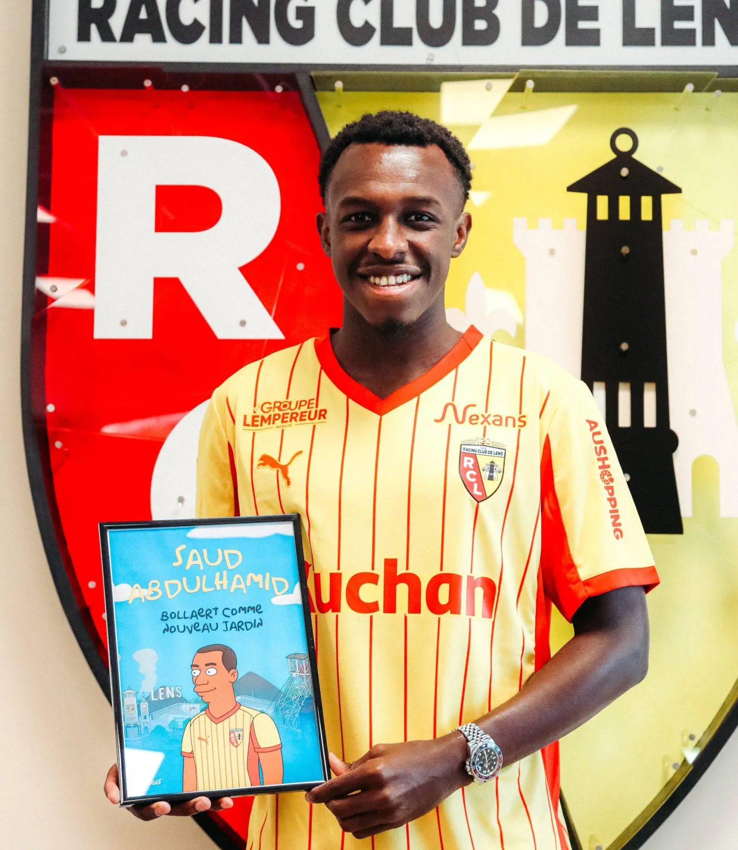 سعود عبد الحميد بقميص النادي الفرنسي (الشرق الأوسط)