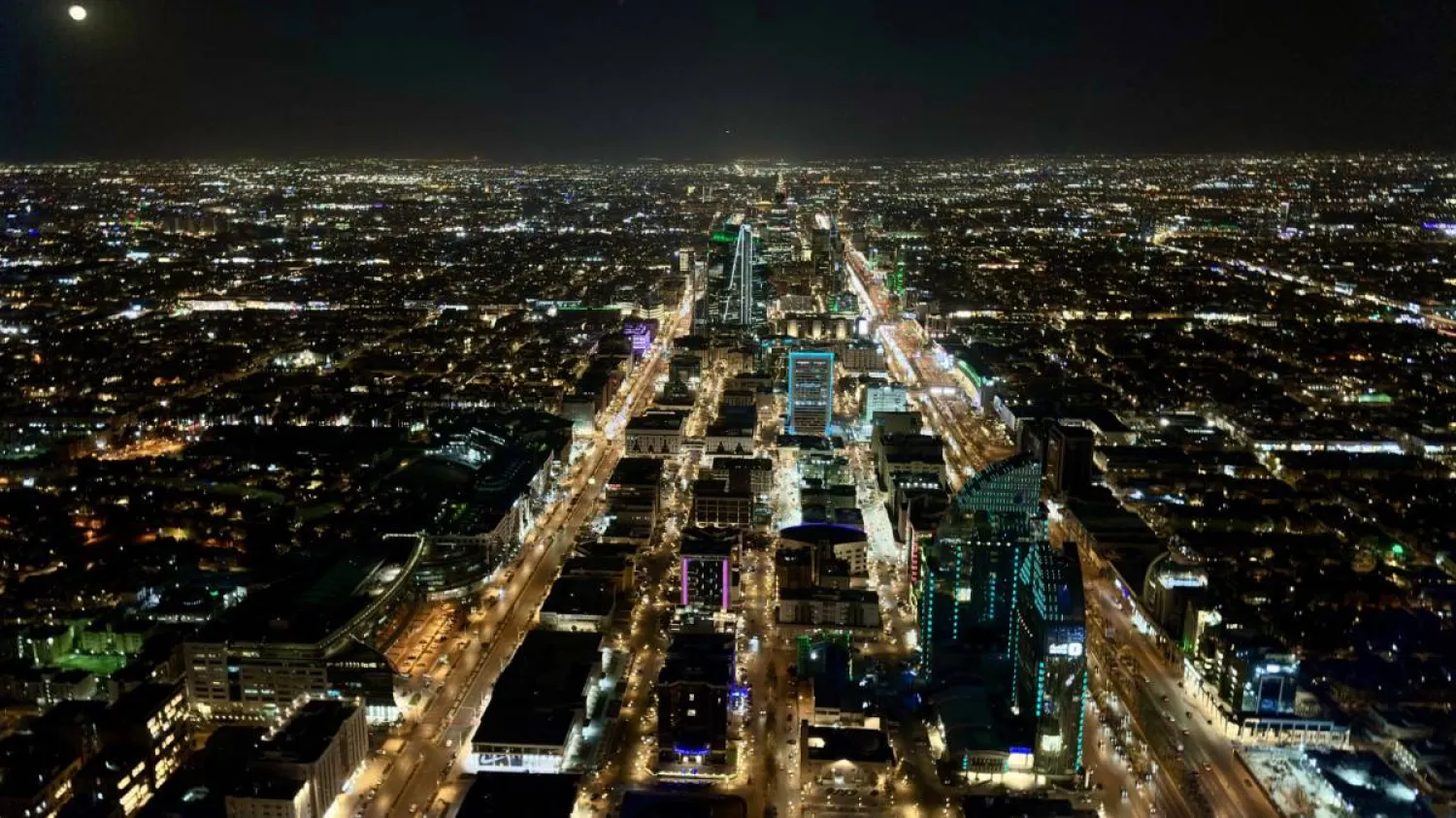 A view of Riyadh from the top of the Kingdom Center tower in the Saudi capital, on May 13, 2025. (AFP) 