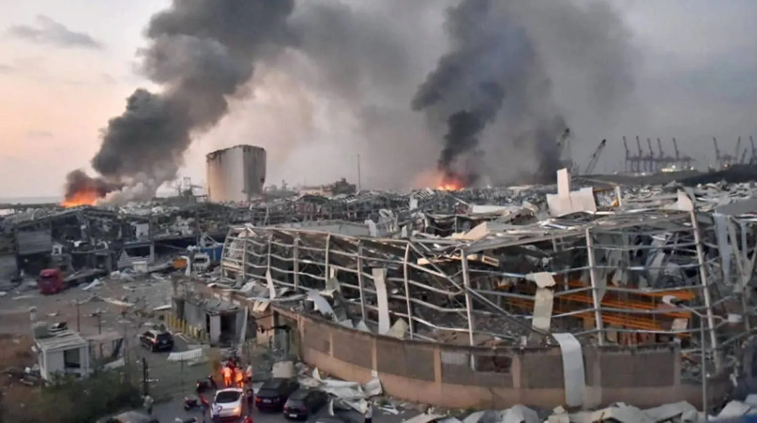  A scene of the massive destruction at the Port of Beirut following the explosion (Archive – AFP). 