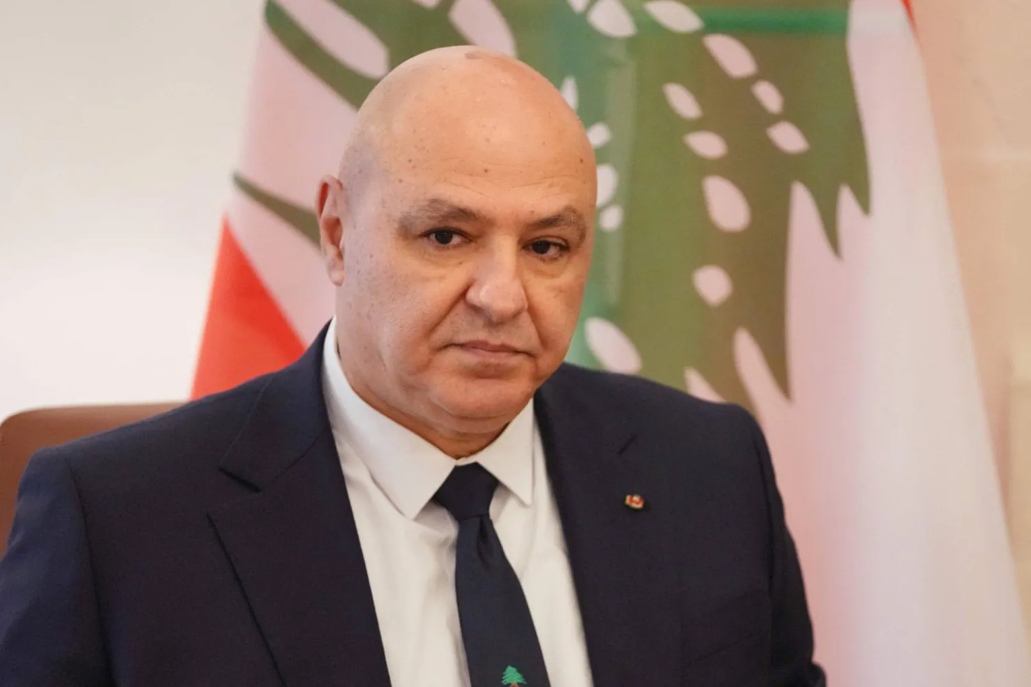 File photo: Lebanon's President Joseph Aoun is pictured during a meeting with his Cypriot counterpart Nikos Christodoulides at the presidential palace in Nicosia during a his first official visit to the east Mediterranean island on July 9, 2025. (Photo by Petros Karadjias / POOL / AFP)