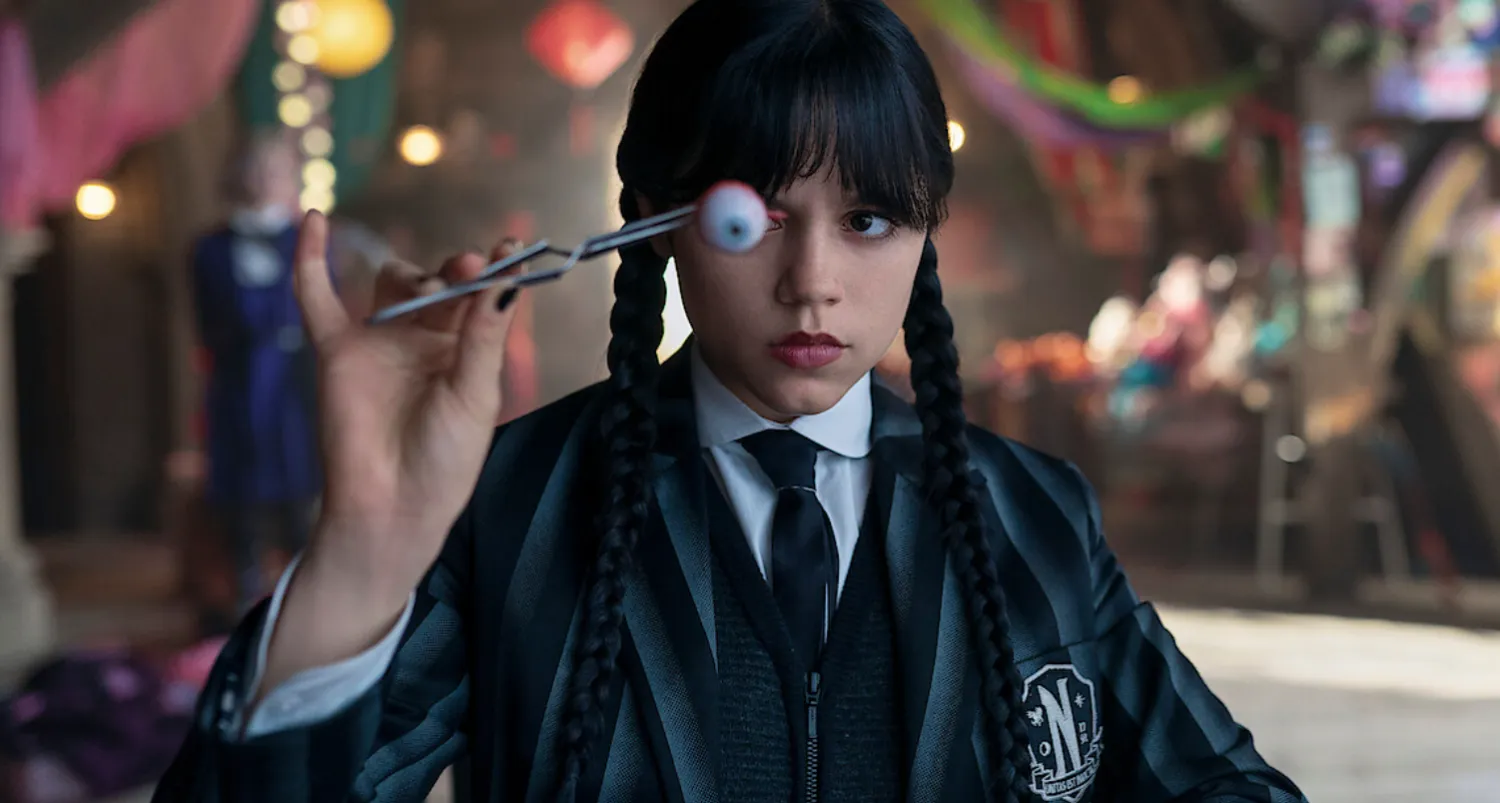 بطلة «Wednesday» الممثلة الأميركية جينا أورتيغا في موسم جديد من المسلسل (نتفليكس)