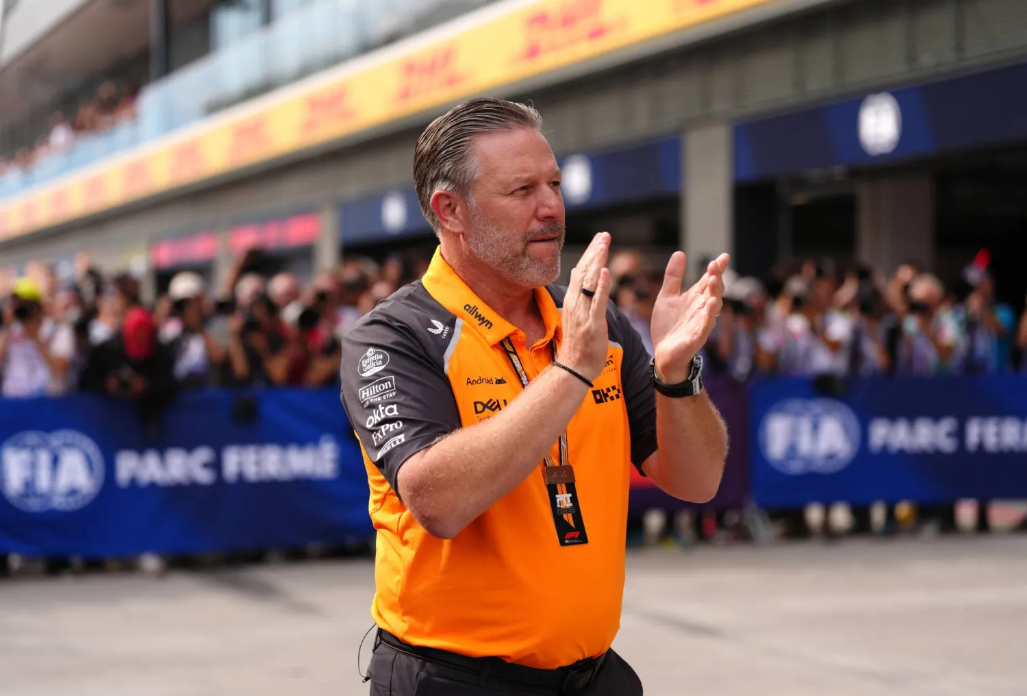 زاك براون الرئيس التنفيذي لفريق «مكلارين» (د.ب.أ)