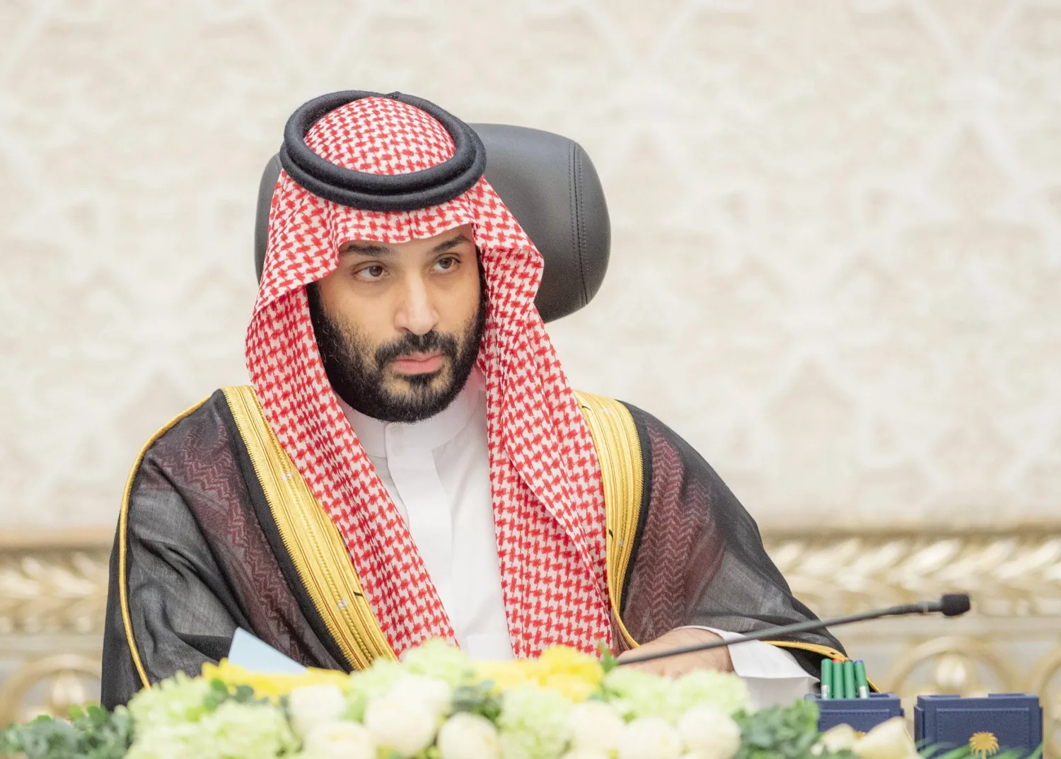 الأمير محمد بن سلمان ولي العهد السعودي لدى ترؤسه جلسة مجلس الوزراء في نيوم الثلاثاء (واس)