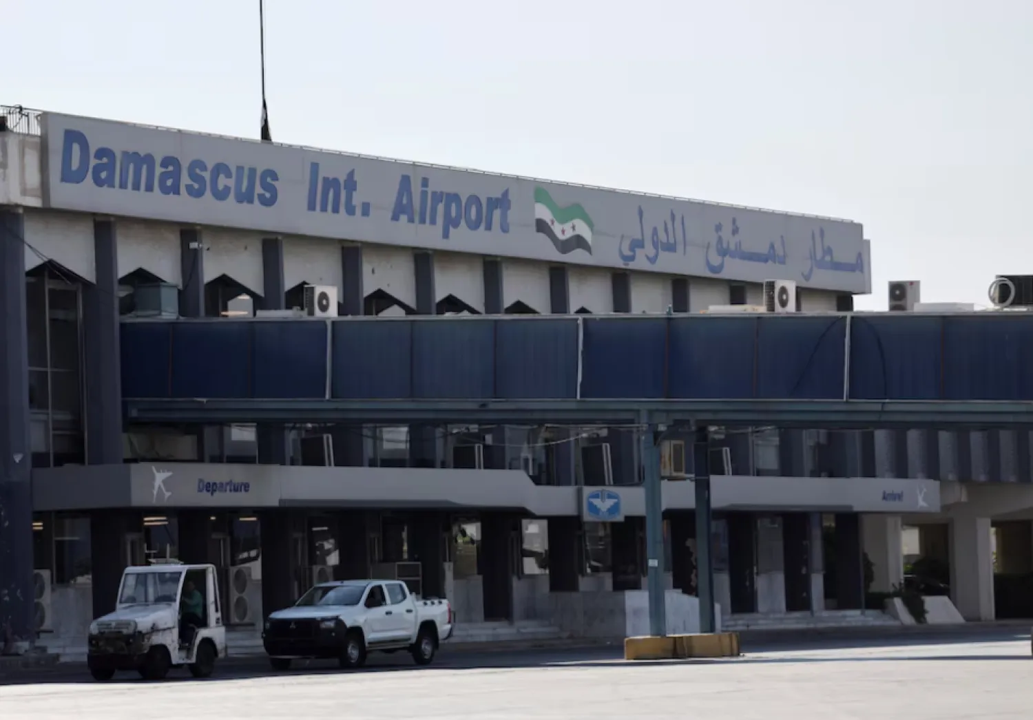 A general view shows the main entrance of Damascus International Airport in Damascus, Syria, June 30, 2025. REUTERS/Stringer/File Photo