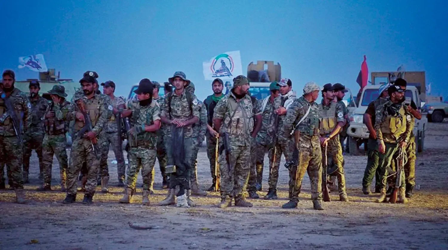 Haşdi Şabi üyeleri Bağdat’ın kuzeyindeki bir bölgede keşif devriyesi sırasında çekilmiş arşiv fotoğrafı (Haşdi Şabi basın ofisi)