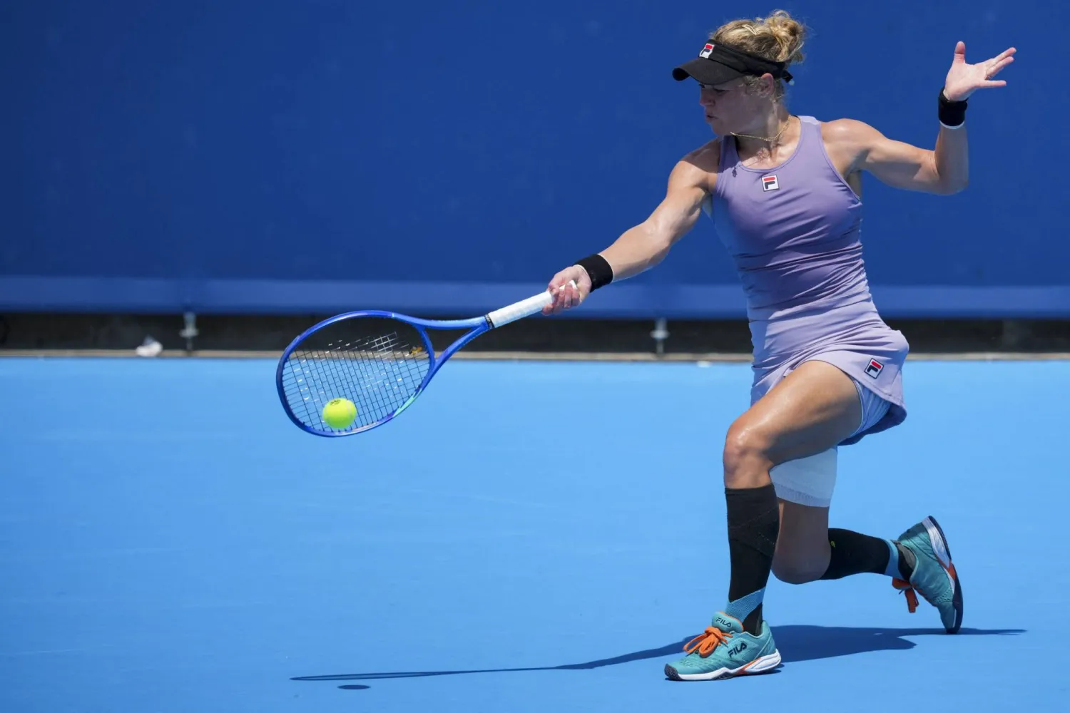 سيغموند خلال مواجهتها مع الروسية بوتابوفا (رويترز)