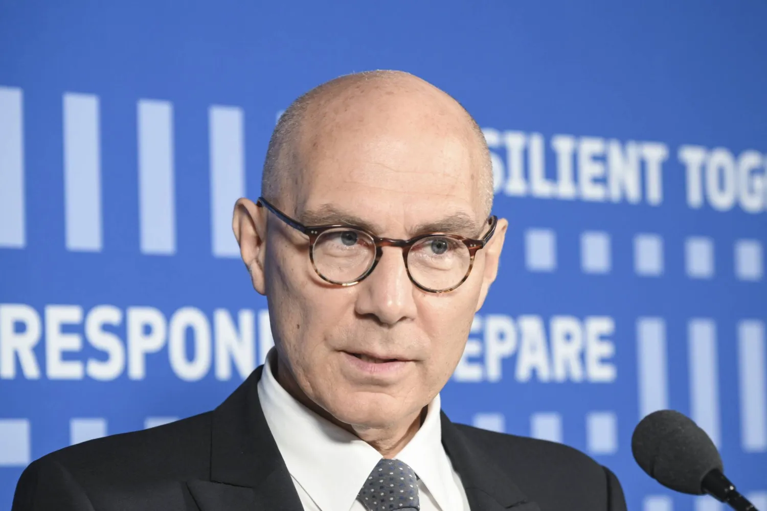 United Nations High Commissioner for Human Rights Volker Turk speaks at a press conference, at the Finlandia Hall in Helsinki, Finland, 31 July 2025. EPA/KIMMO BRANDT