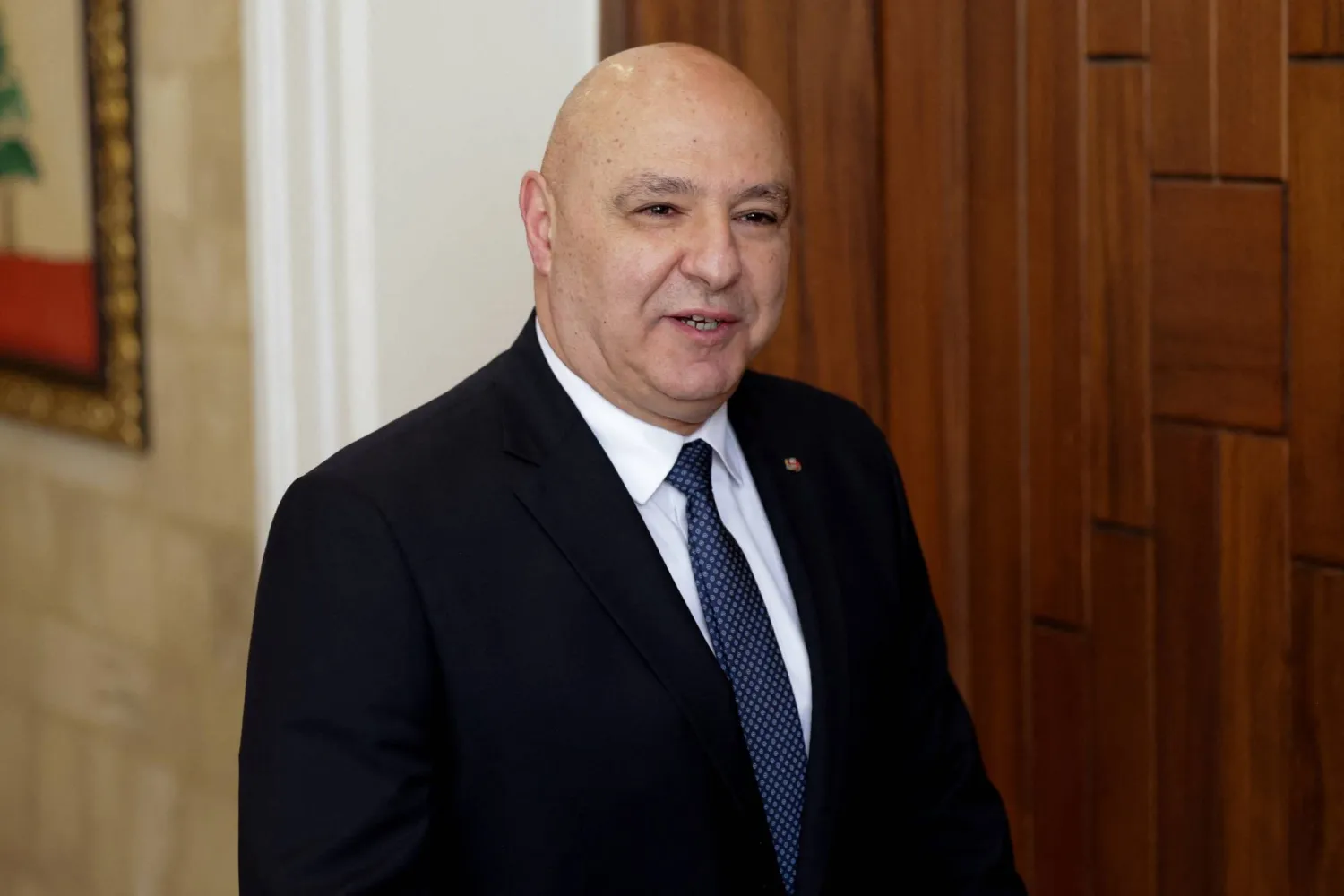 رئيس الجمهورية اللبنانية جوزيف عون يصل لحضور اجتماع مع مجلس الوزراء، 5 أغسطس 2025 (رويترز)