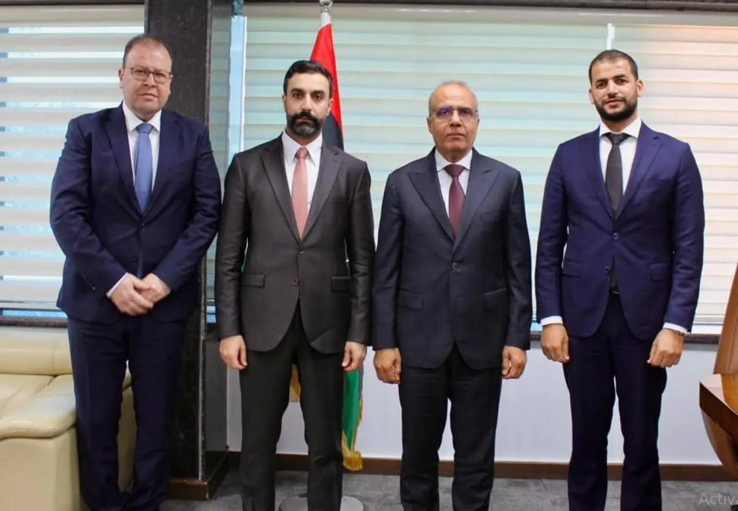 اللافي مستقبلاً وفد الخارجية السورية في طرابلس الأسبوع الماضي (وزارة الخارجية السورية)