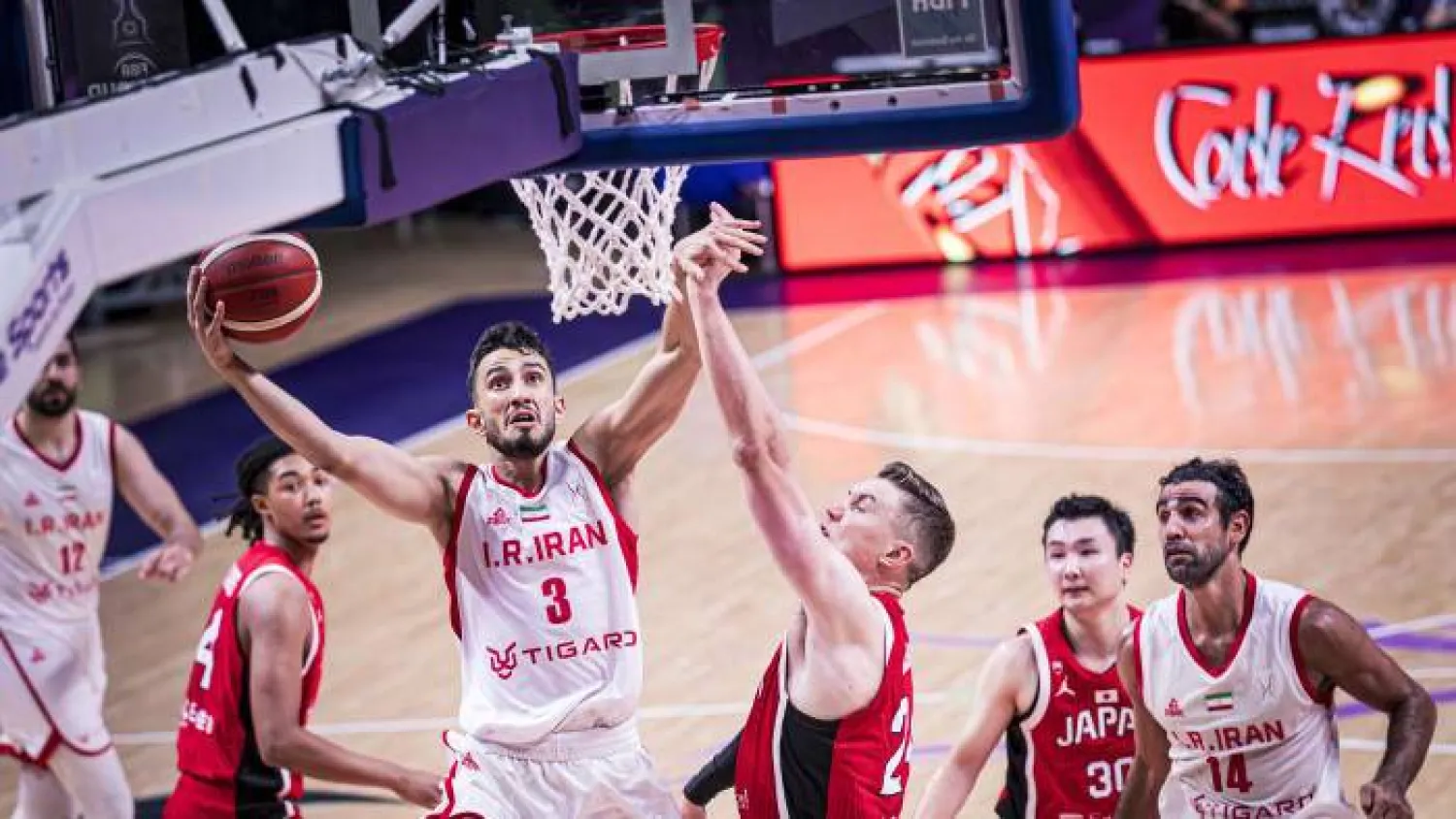 من المواجهة التي جمعت إيران واليابان (الشرق الأوسط)