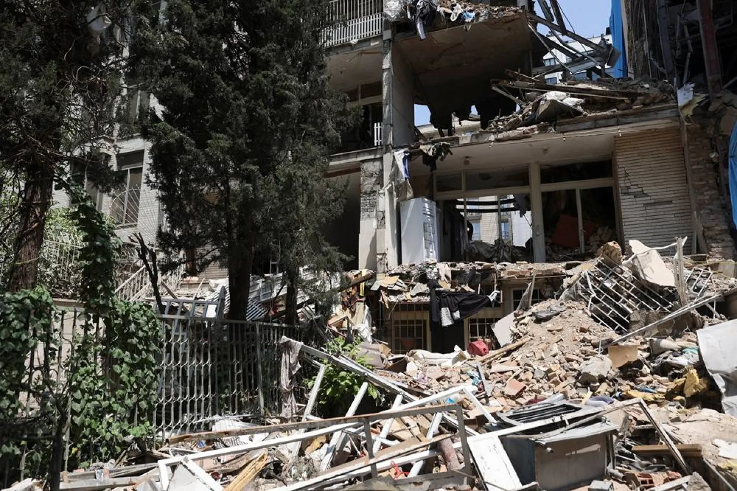 A view shows the damage of a residential building after the Israeli attacks on June, in Tehran, Iran, July 17, 2025. Majid Asgaripour/WANA (West Asia News Agency) via Reuters 