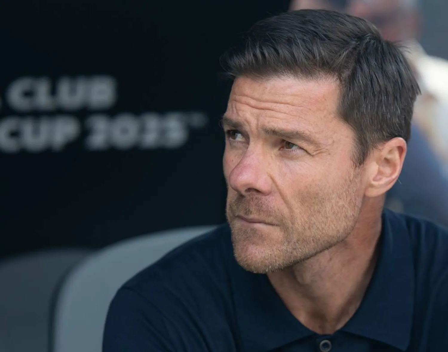 09 July 2025, US, East Rutherford: Real Madrid coach Xabi Alonso arrives pictured prior to the start of the FIFA Club World Cup semi final soccer match between Paris Saint-Germain and Real Madrid at MetLife Stadium. (dpa)