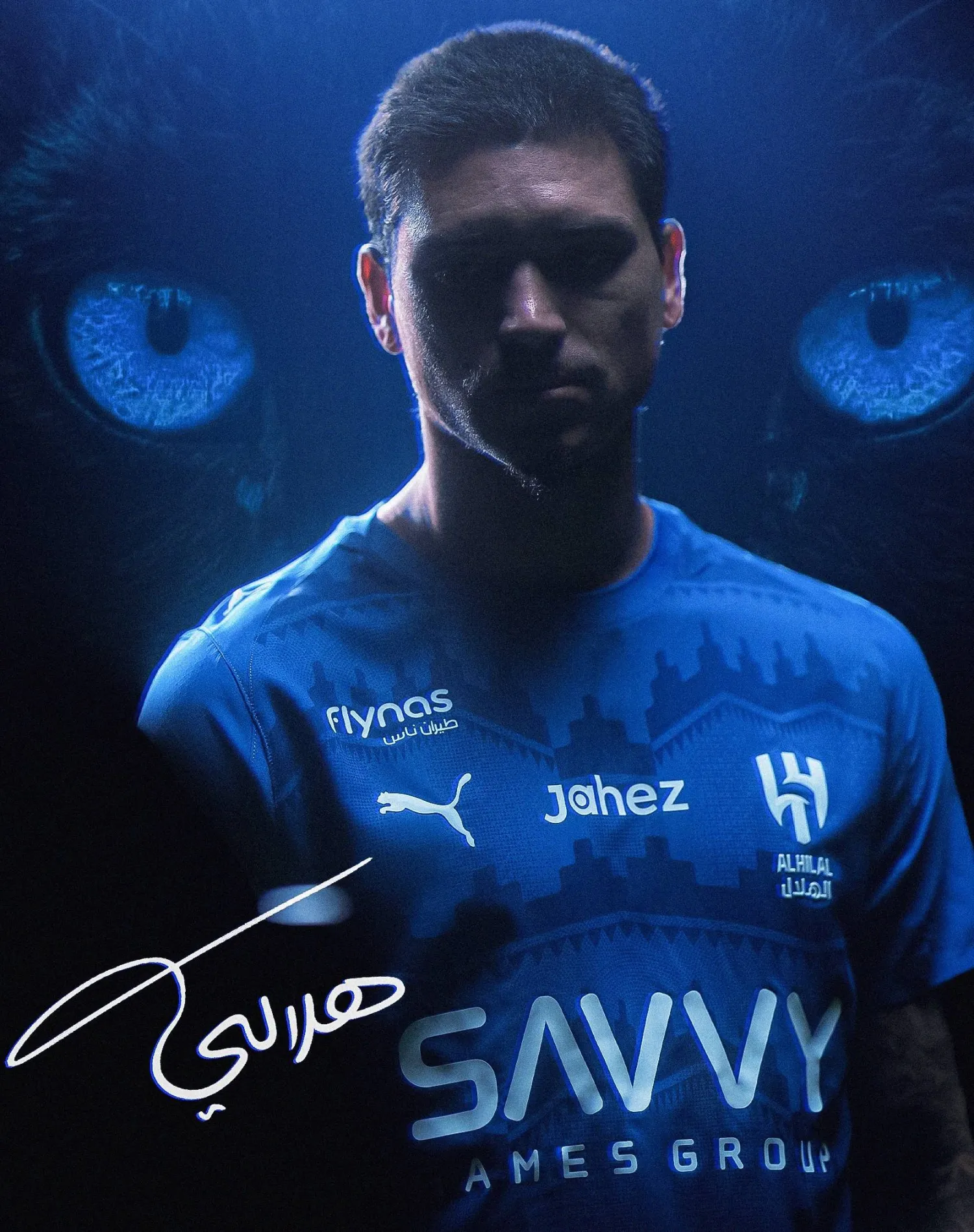 بروشور ترحيبي باللاعب بثه حساب نادي الهلال (موقع النادي)