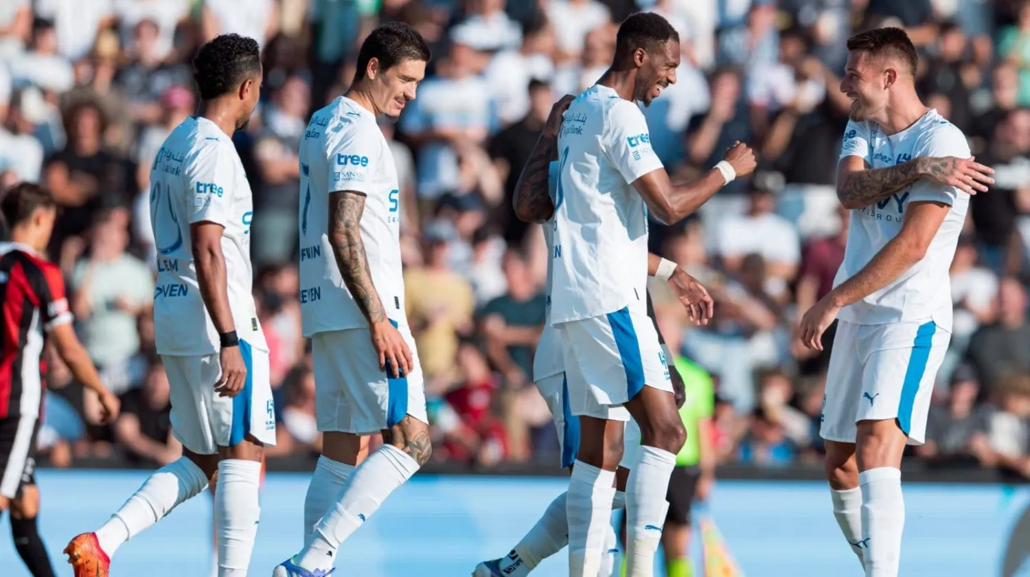 فرحة هلالية بأحد الأهداف (موقع النادي)