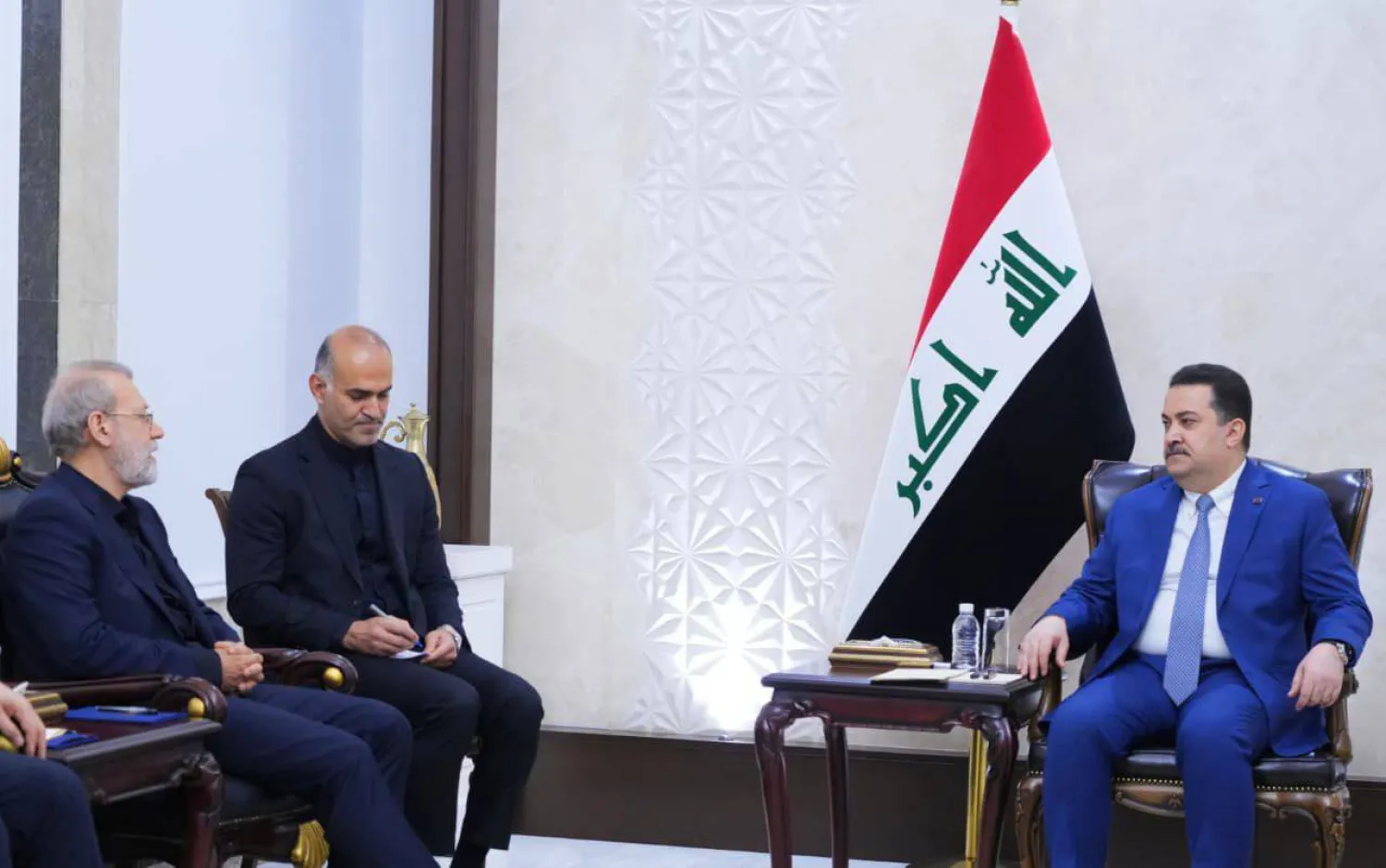 السوداني يُجري مشاورات مع أمين عام المجلس الأمن القومي الإيراني علي لاريجاني في بغداد الاثنين (رئاسة الوزراء العراقية)