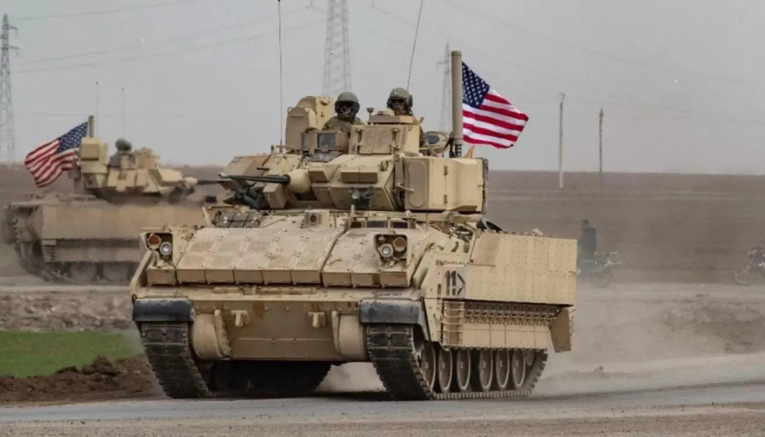 US forces patrol for children of suspected ISIS members in the town of Tal Maaruf in Syria's northeastern Hasakeh province, on 15 December 2022. Photo: AFP
