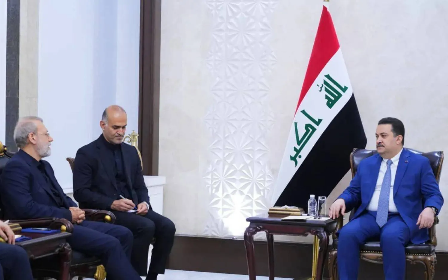 Sudani holds talks with Iran’s security chief Larijani in Baghdad Monday (Iraqi premiership) 