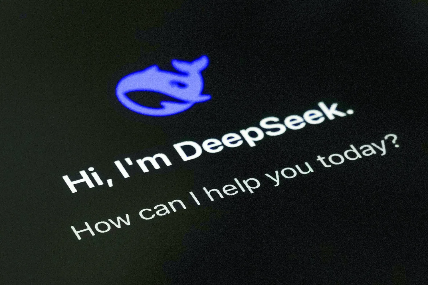 شعار تطبيق «ديب سيك» الصيني للذكاء الاصطناعي على شاشة هاتف ذكي (أ.ب)
