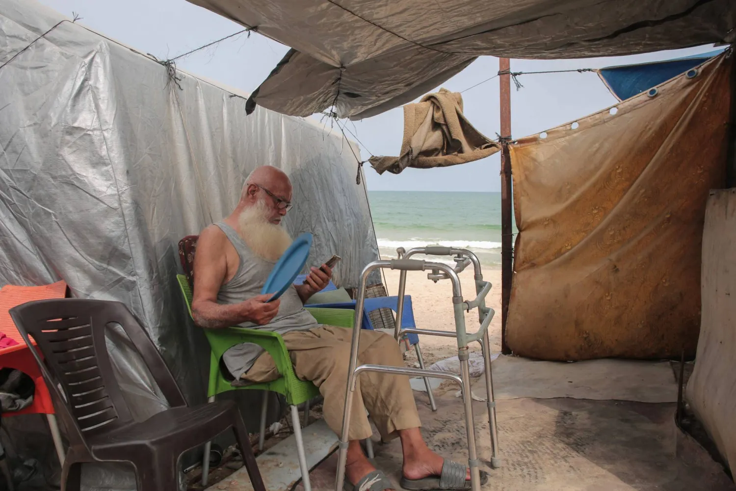 ارتفاع قياسي لدرجات الحرارة في قطاع غزة (أ.ف.ب)