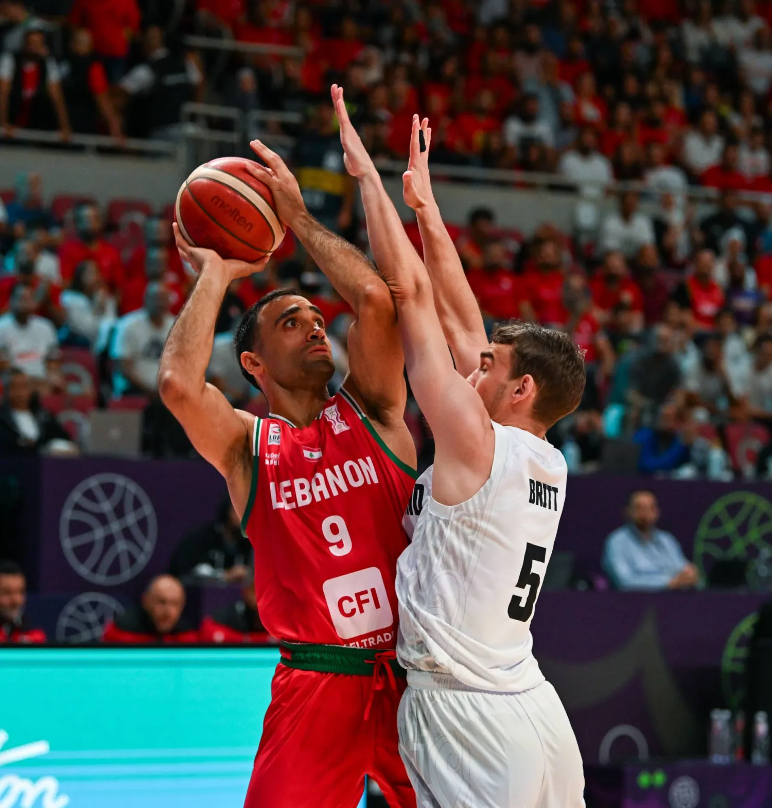 من المواجهة التي جمعت لبنان ونيوزيلندا (تصوير: علي خمج)