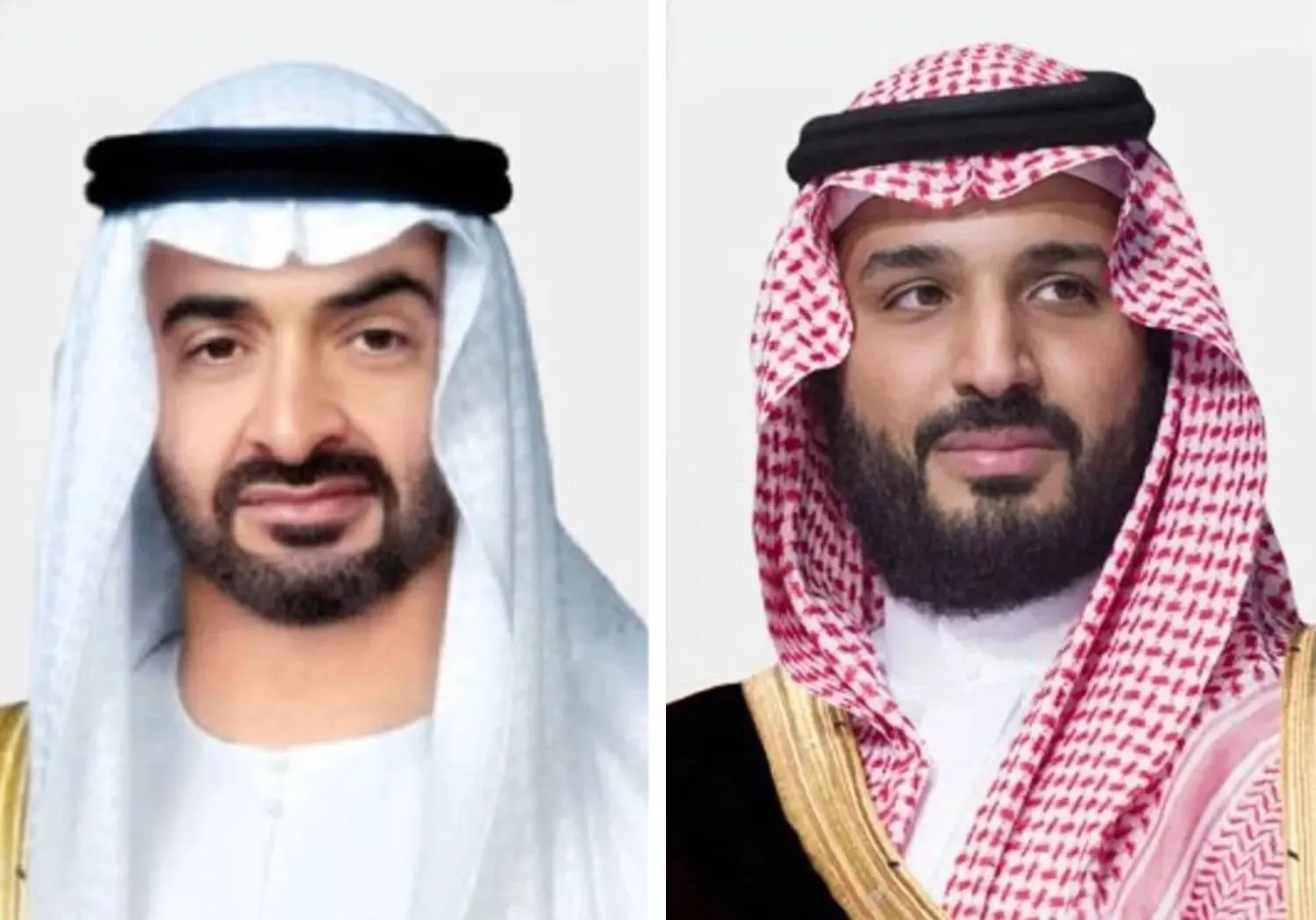 ولي العهد السعودي الأمير محمد بن سلمان والرئيس الإماراتي الشيخ محمد بن زايد (الخارجية السعودية)