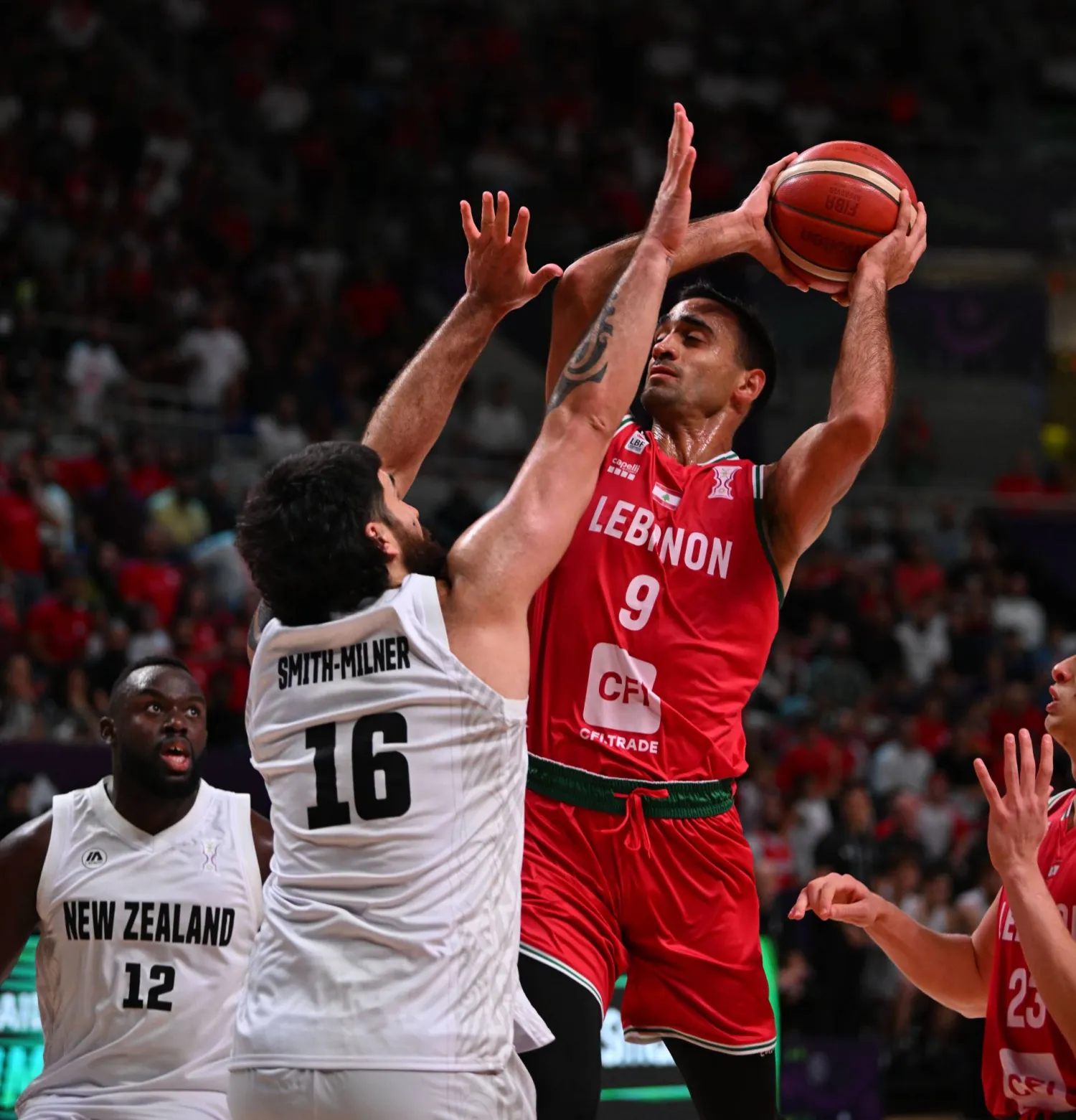 من المواجهة التي جمعت لبنان ونيوزيلندا في كأس آسيا للسلة (تصوير: علي خمج)