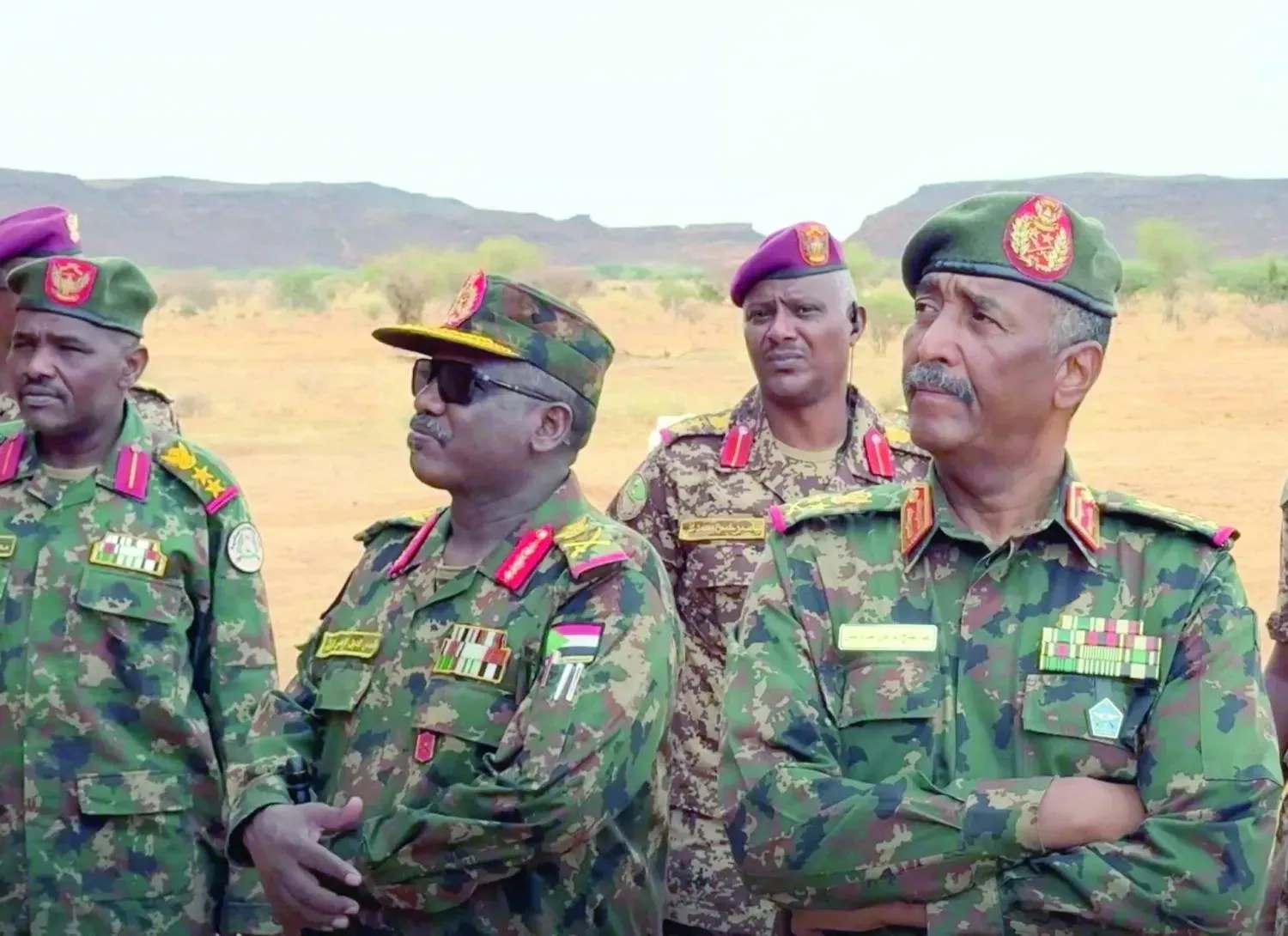 Head of Sudan’s Sovereignty Council and army commander Abdel Fattah al-Burhan (R) during a visit to Musawwarat. (Facebook)