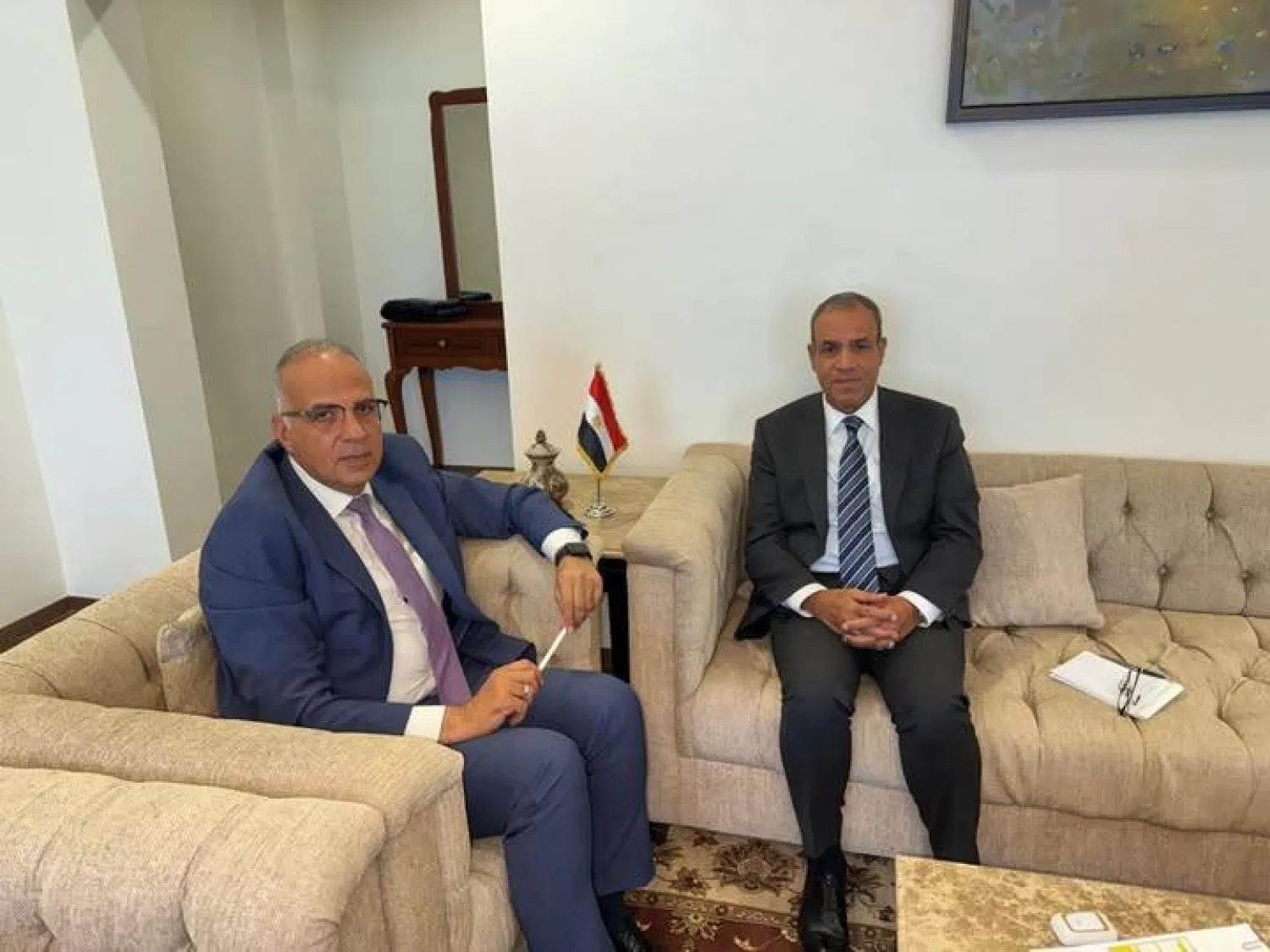 لقاء عبد العاطي وسويلم بحث قضايا المياه على المستويين الإقليمي والدولي (مجلس الوزراء المصري) 