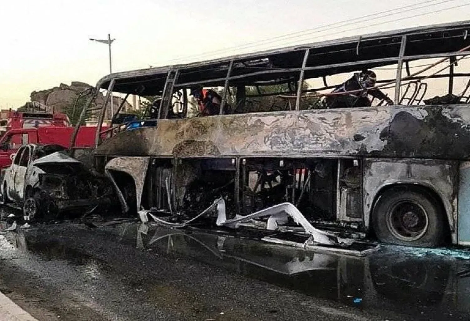 Cezayir'de meydana gelen bir otobüs kazası (Arşiv- Reuters)