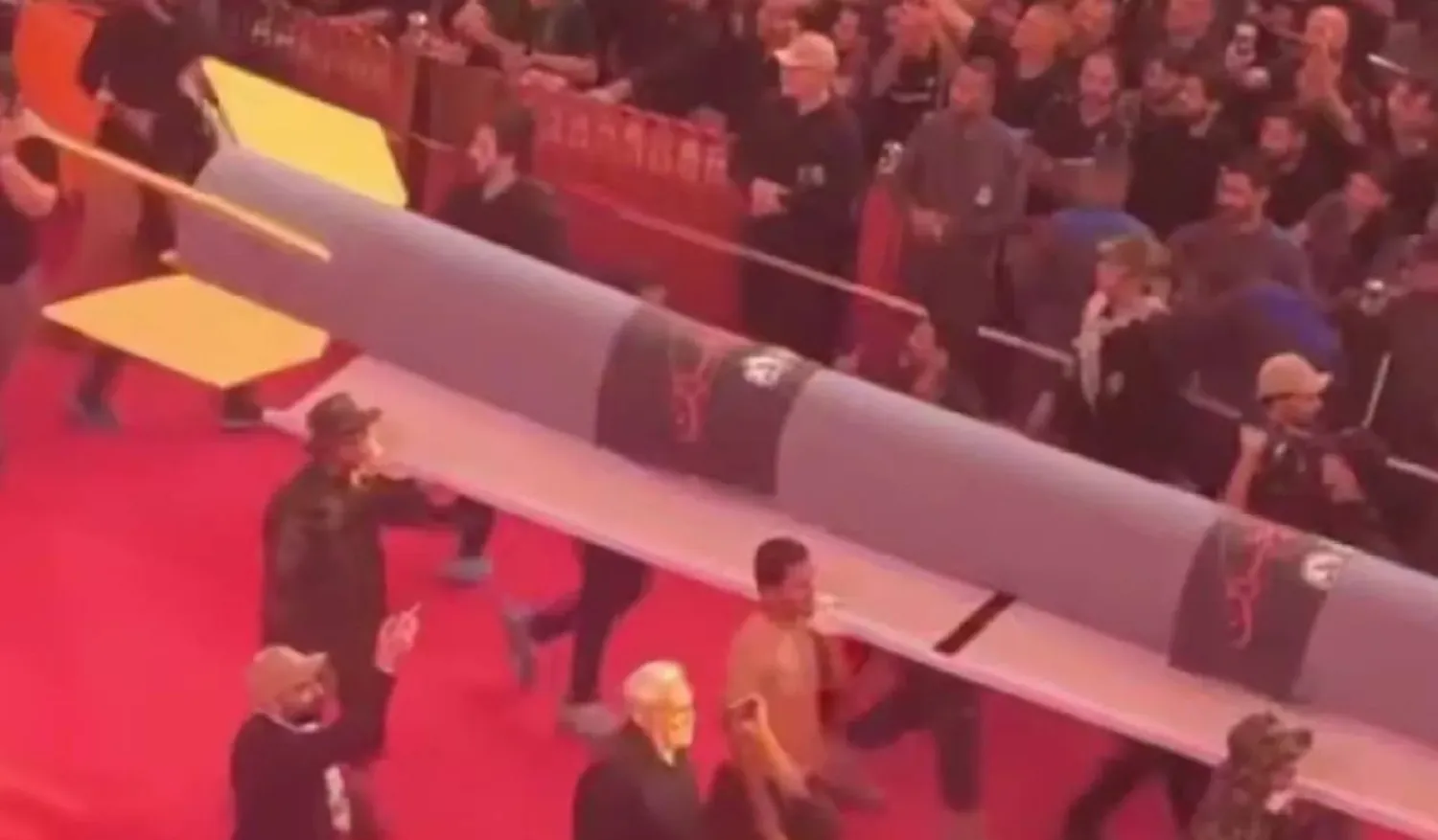 Photo released by IRGC-linked Daneshju agency shows Iranian missile model inside Imam Hussein shrine in Karbala