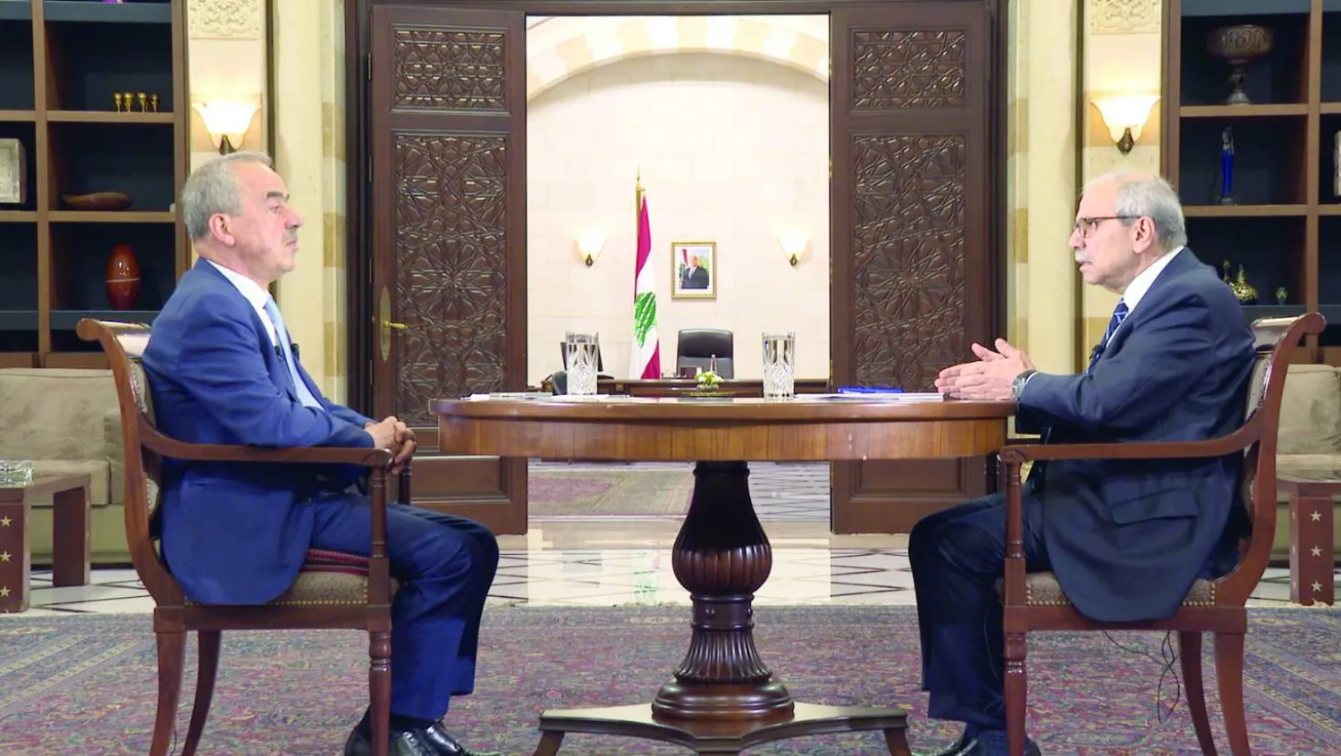 Lebanese Prime Minister Nawaf Salam sits down for an interview with Asharq Al-Awsat.  