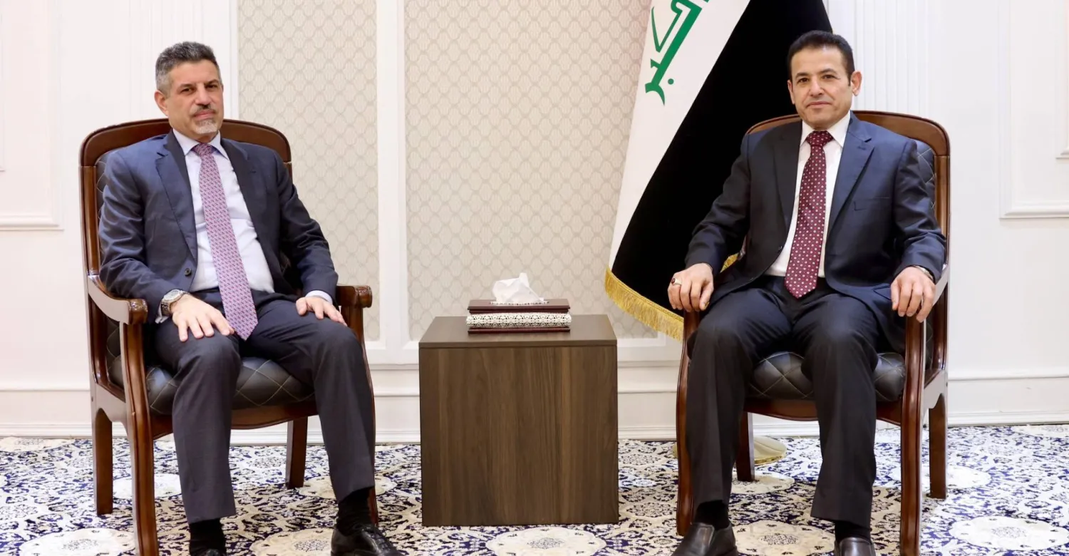  قاسم الأعرجي لدى استقباله القائم بالأعمال الأميركي ستيفن فاجن (مستشارية الأمن القومي)