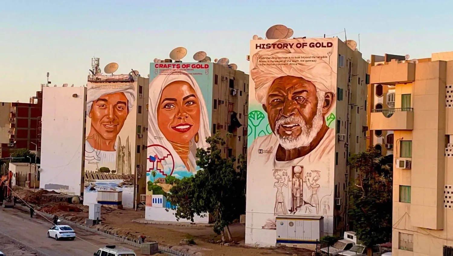 جداريات مبادرة «ذهب أسوان» (الشرق الأوسط)