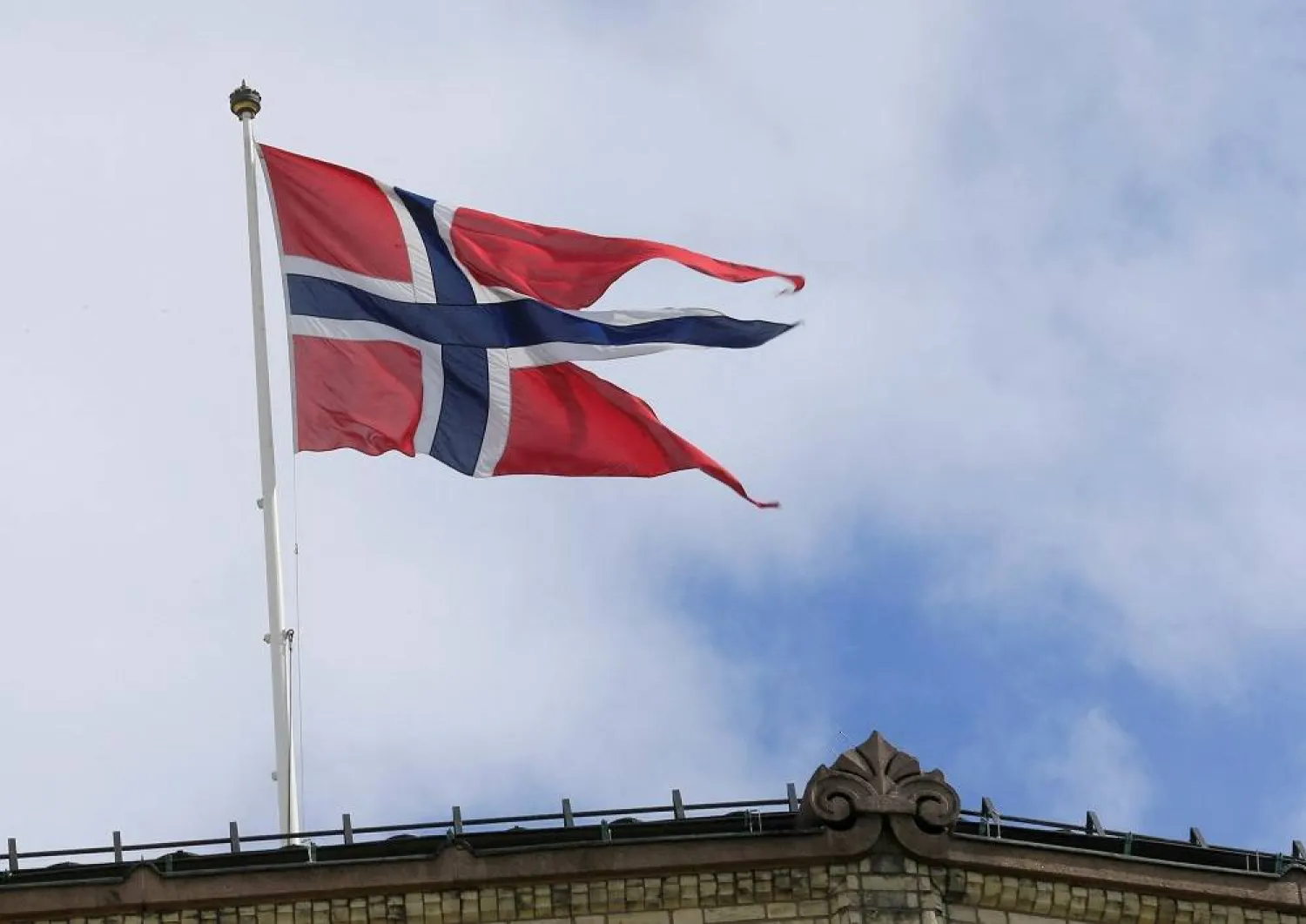 A Norwegian flag flutters over a building in Oslo, Norway May 31, 2017. (Reuters)