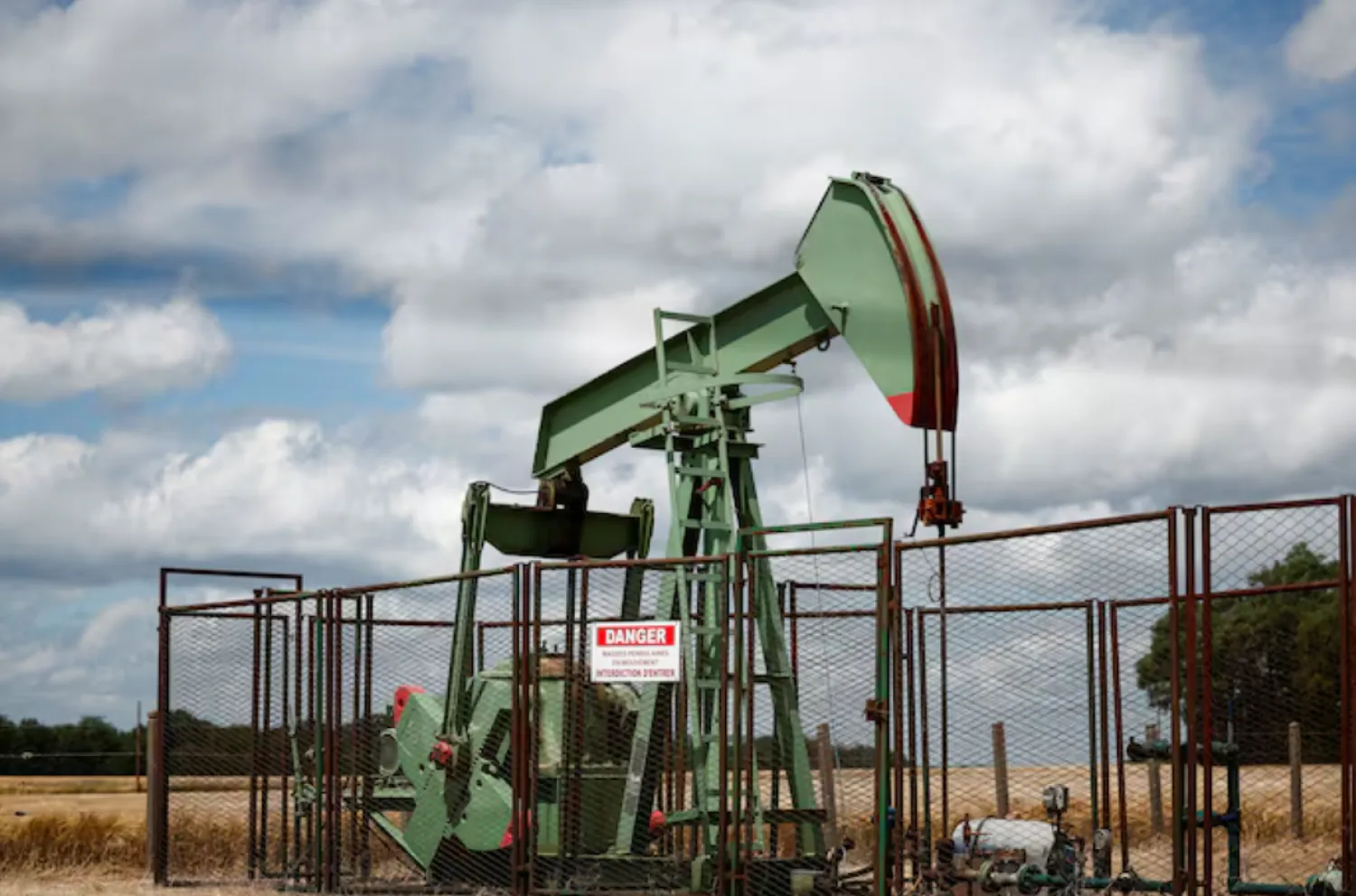 A pumpjack operates at the Vermilion Energy site in Trigueres, France, June 14, 2024. REUTERS/Benoit Tessier/File Photo