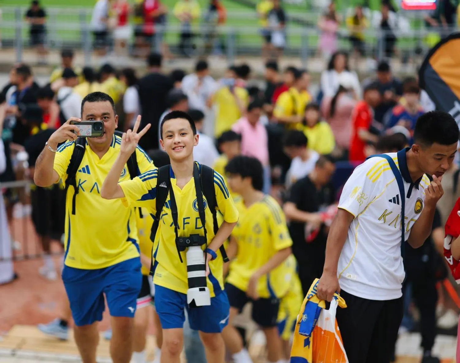 الجماهير في هونغ كونغ استقبلت كريستيانو رونالدو بحفاوة (نادي النصر)