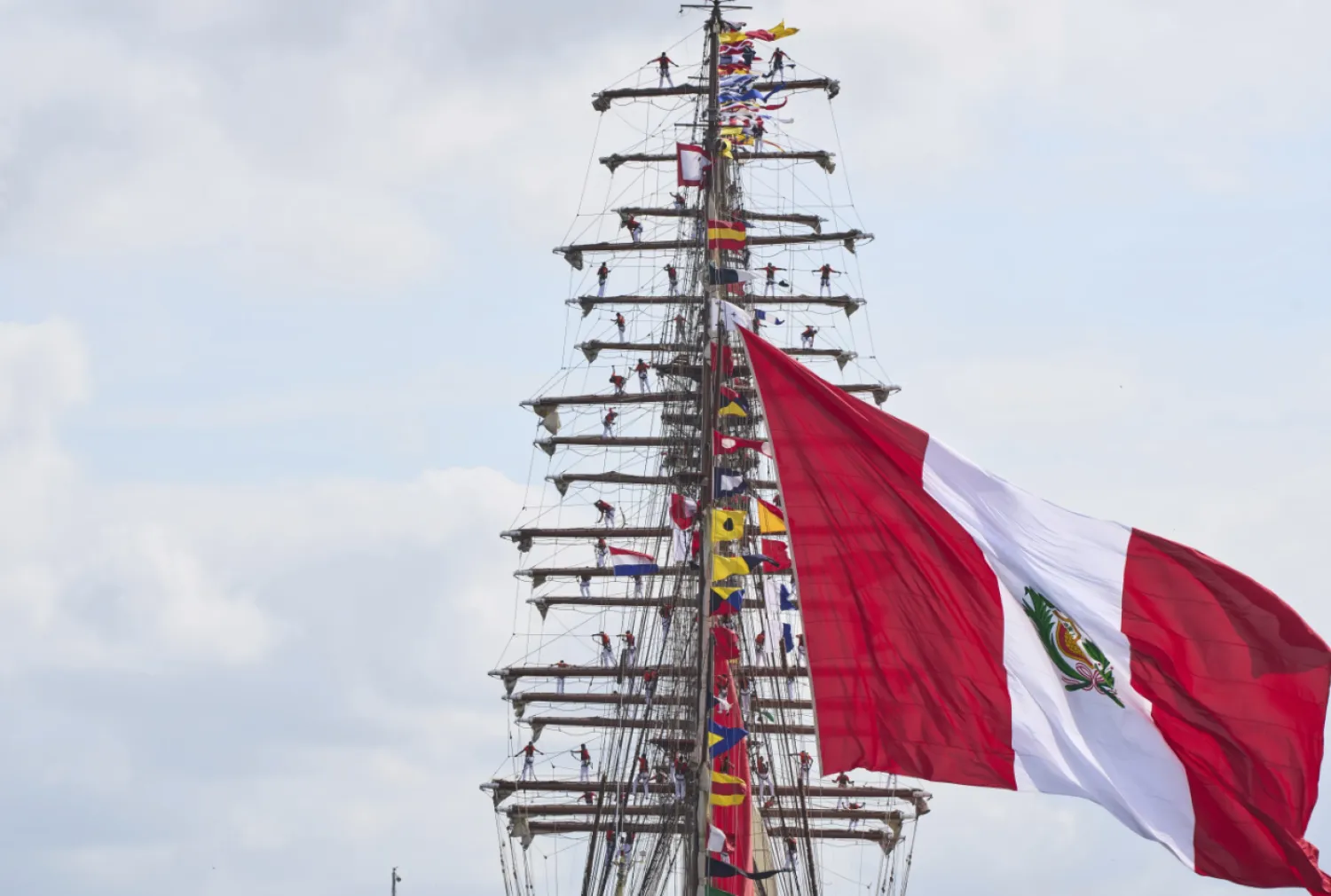 Ships from all over the world, many with their masts and rigging decorated with flags, left the North Sea coastal town of IJmuiden to begin their hours-long journey up the North Sea Canal and into Amsterdam's IJ waterway for SAIL 2025 - The AP news